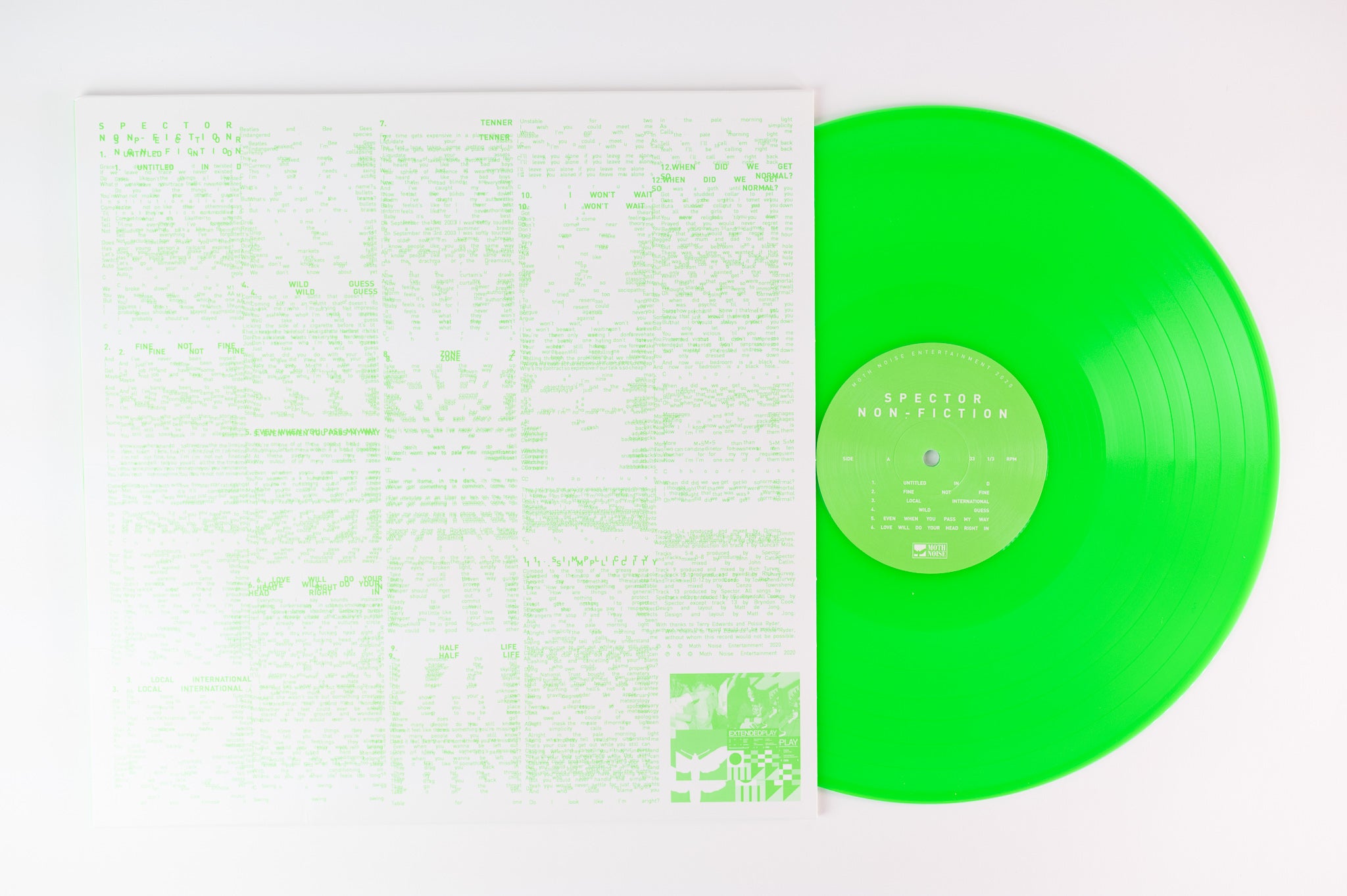 Spector - Non-Fiction on Moth Noise Limited Numbered Green Vinyl