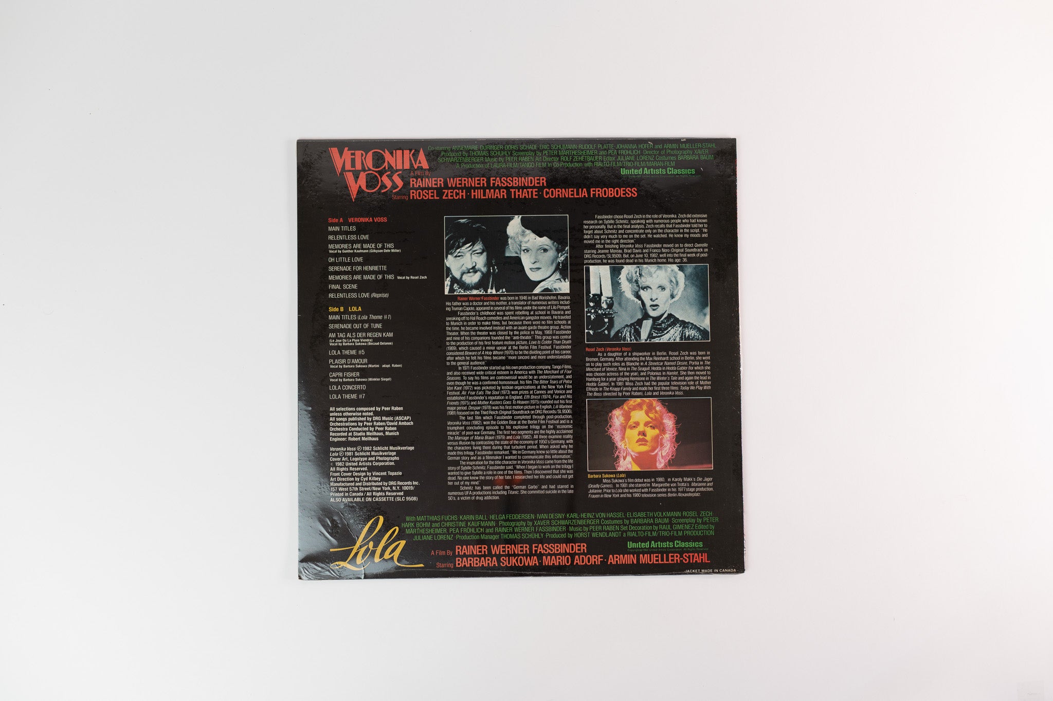 Peer Raben - Veronika Voss [+ Lola] (Original Soundtrack) on DRG Sealed