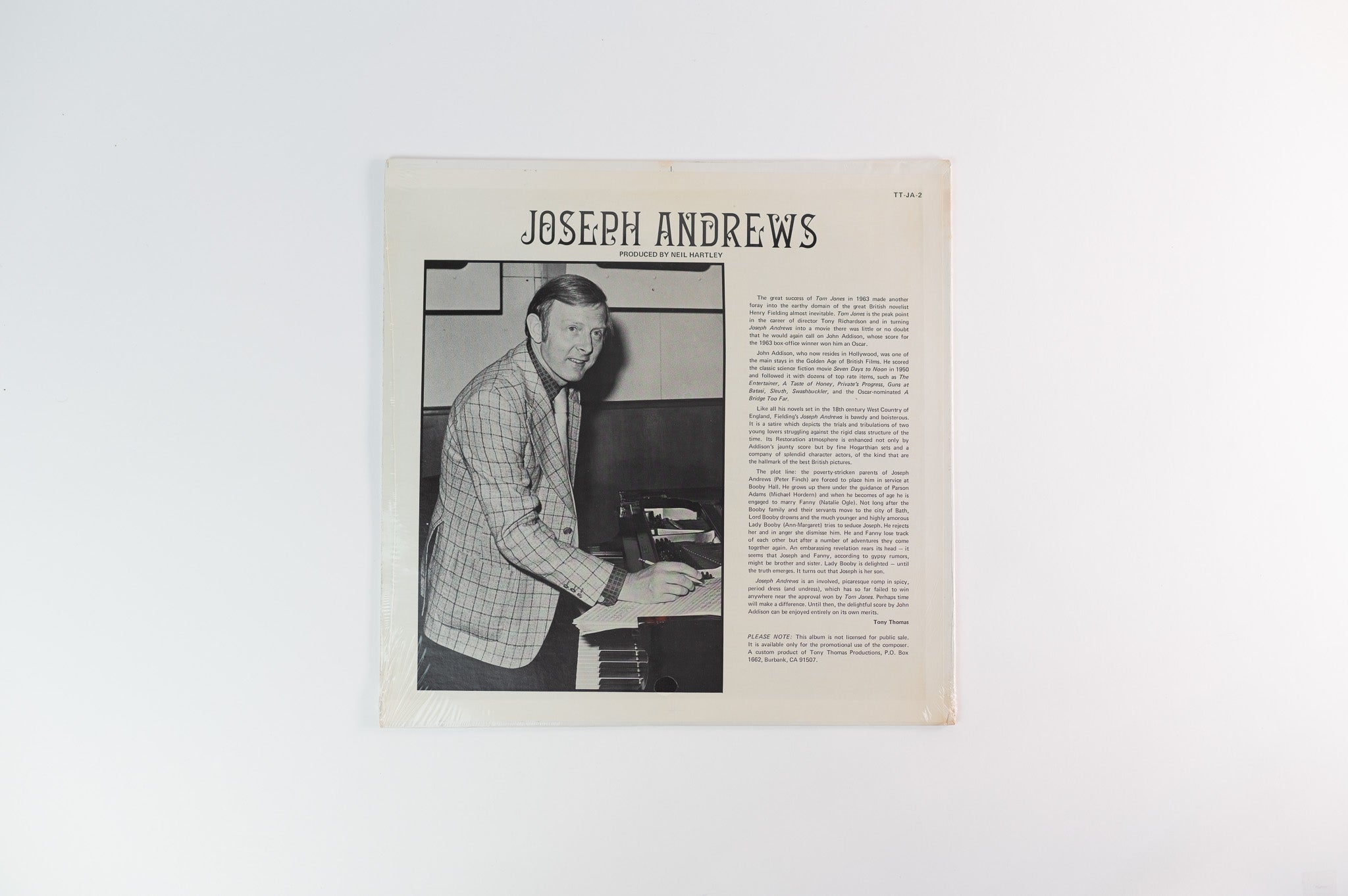 John Addison - Joseph Andrews (The Film Score) on Tony Thomas Prod. Sealed