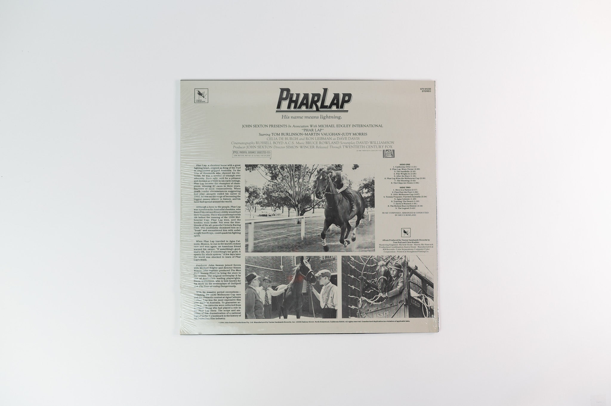 Bruce Rowland - Phar Lap (Original Soundtrack) on Varese Sarabande Sealed