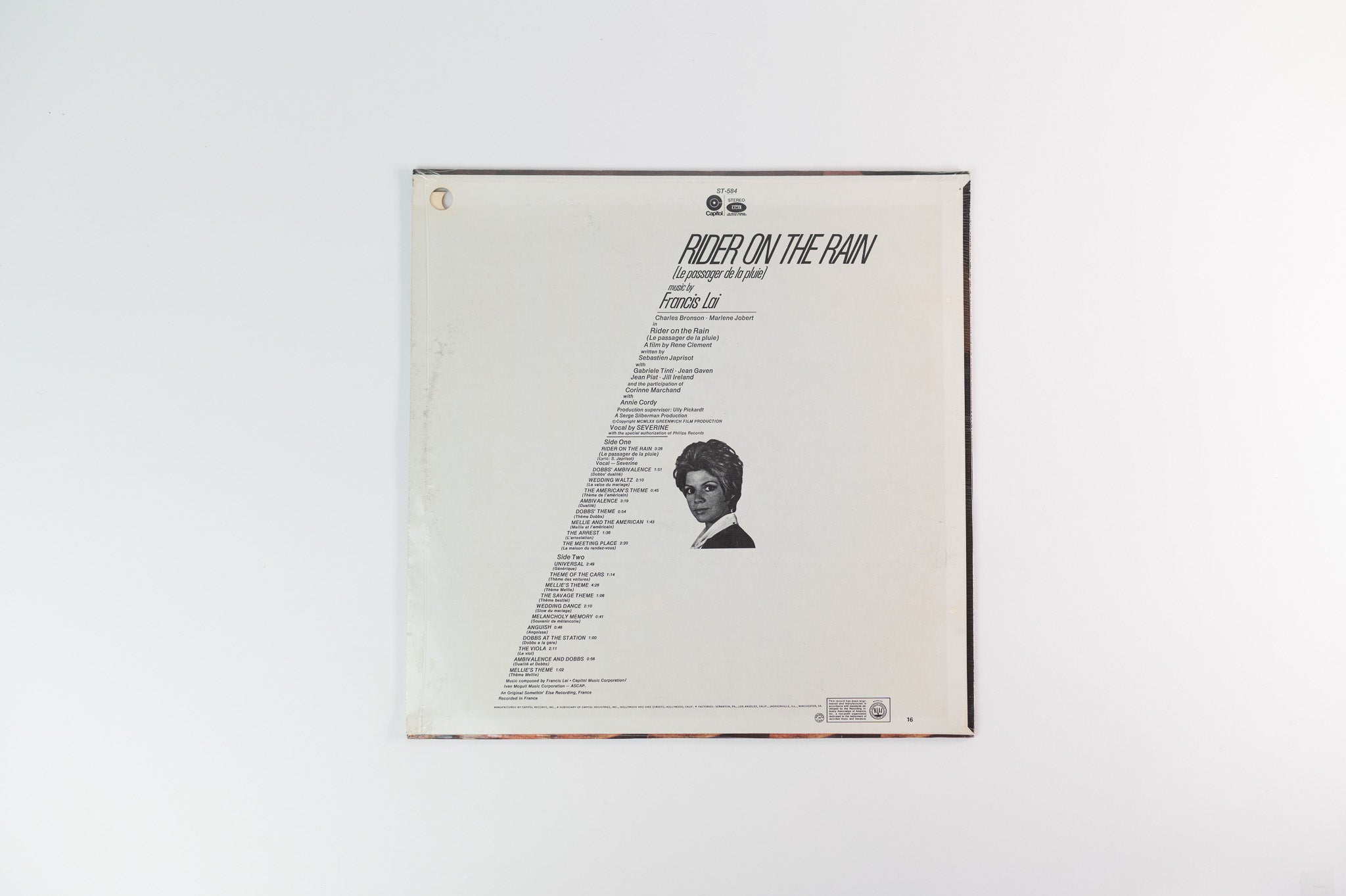 Francis Lai - Rider On The Rain (Le Passager De La Pluie) Soundtrack on Capitol Sealed