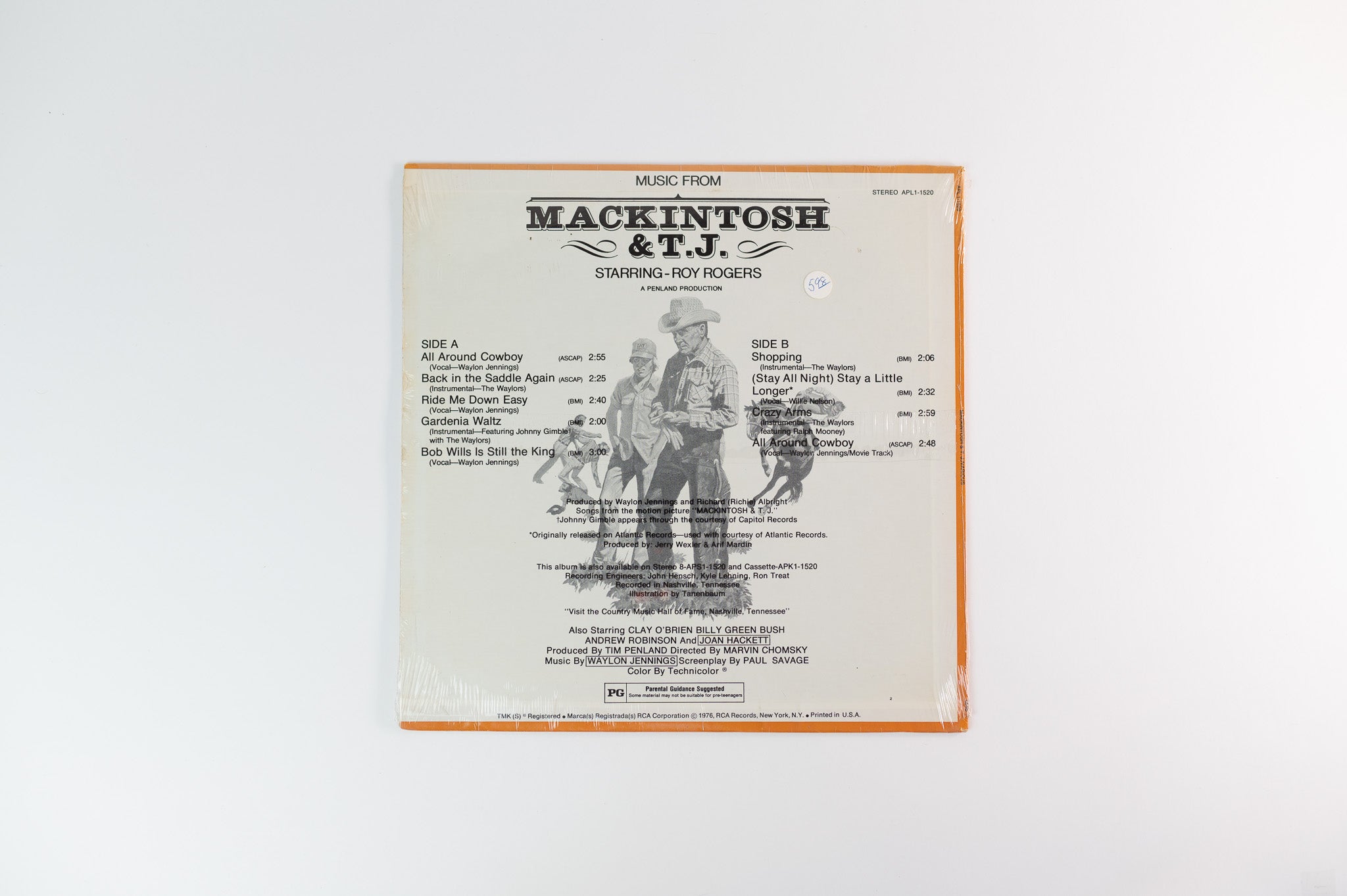 Waylon Jennings - Music From Mackintosh & T.J. on RCA Sealed