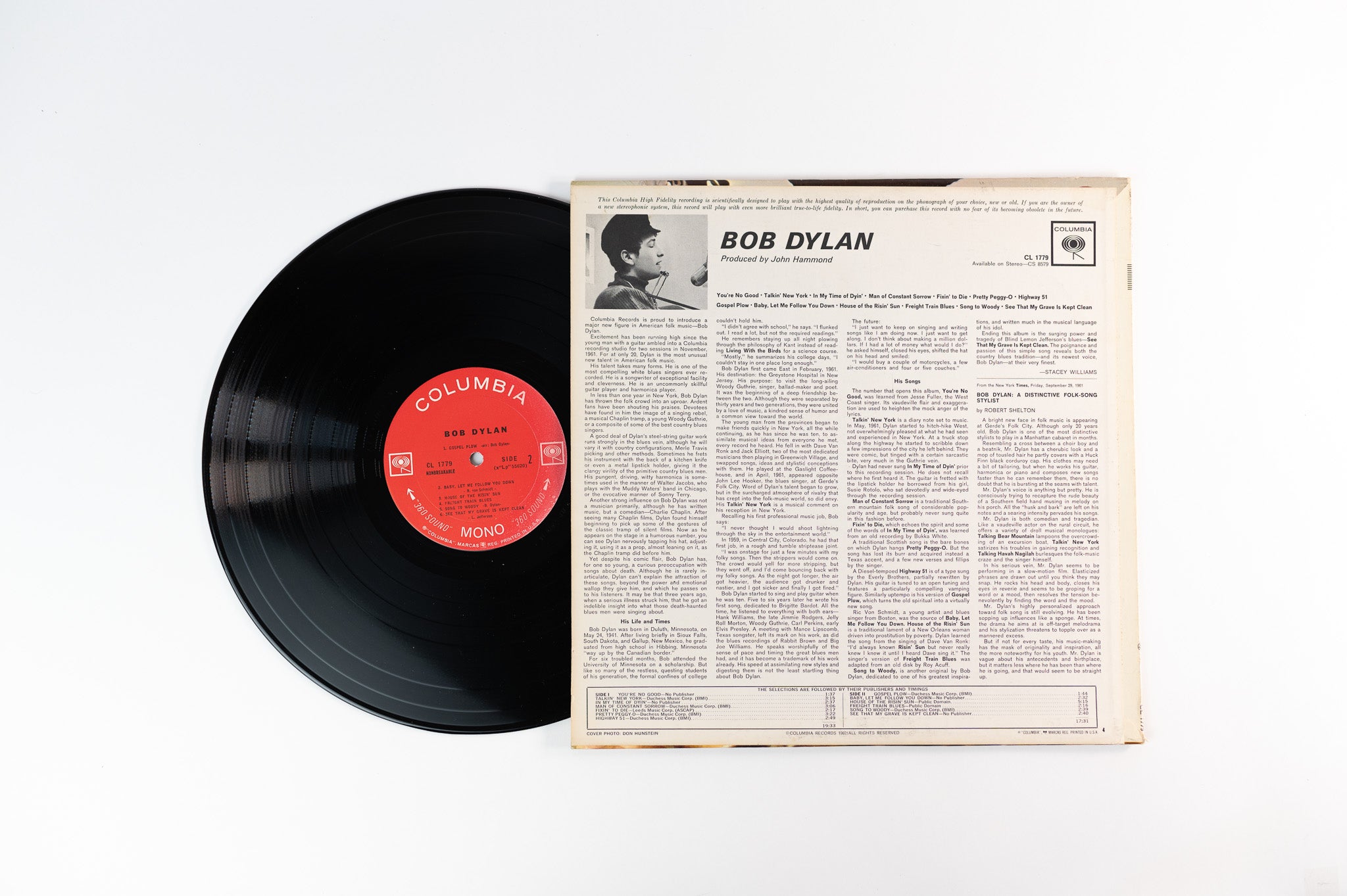 Bob Dylan - Bob Dylan on Columbia Mono 2 Eye