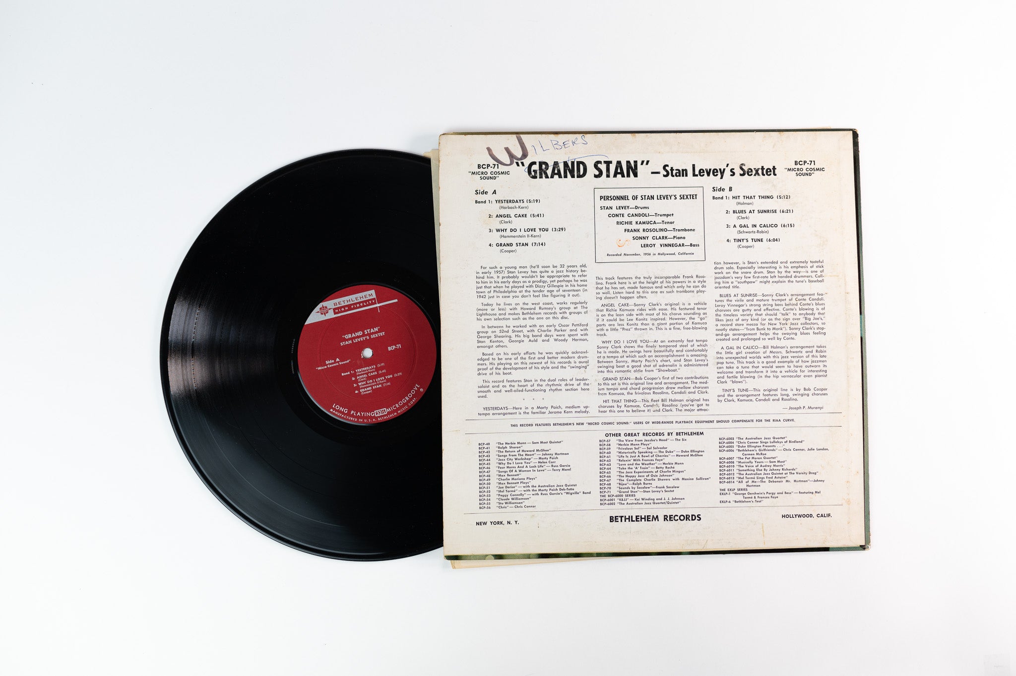 Stan Levey - Grand Stan on Bethlehem Mono Deep Groove