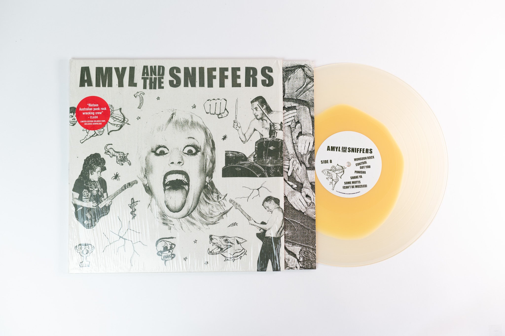 Amyl And The Sniffers - Amyl And The Sniffers on ATO Ltd Egg Clear with Yellow Blob