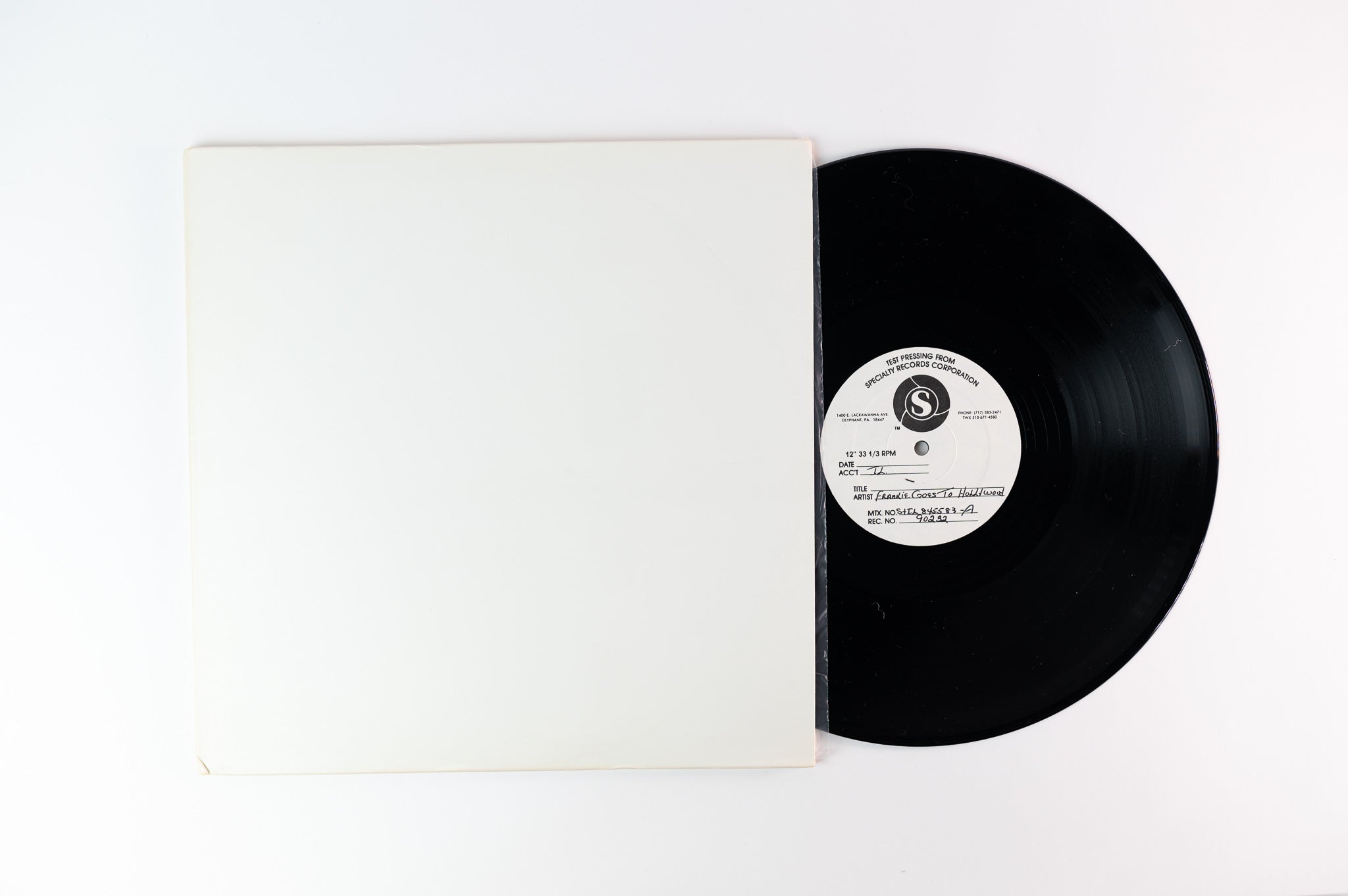 Frankie Goes To Hollywood - Welcome To The Pleasure Dome TEST PRESSING on Island Records