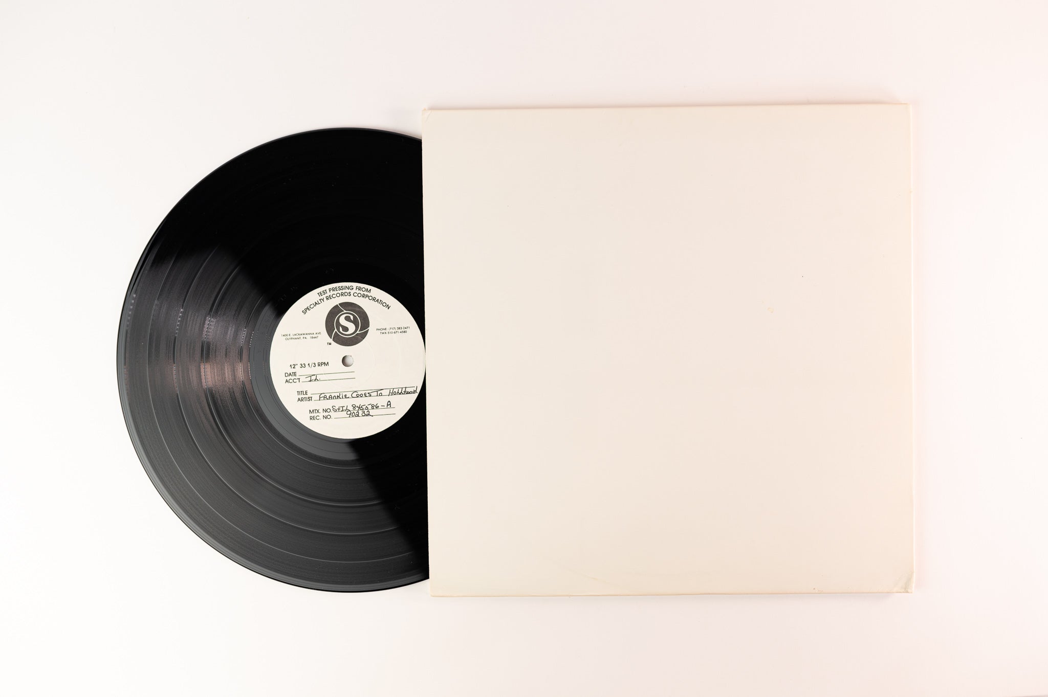 Frankie Goes To Hollywood - Welcome To The Pleasure Dome TEST PRESSING on Island Records