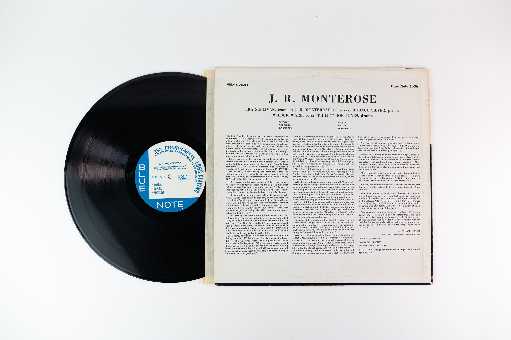 J.R. Monterose - J.R. Monterose on Blue Note 1536 Mono Blue