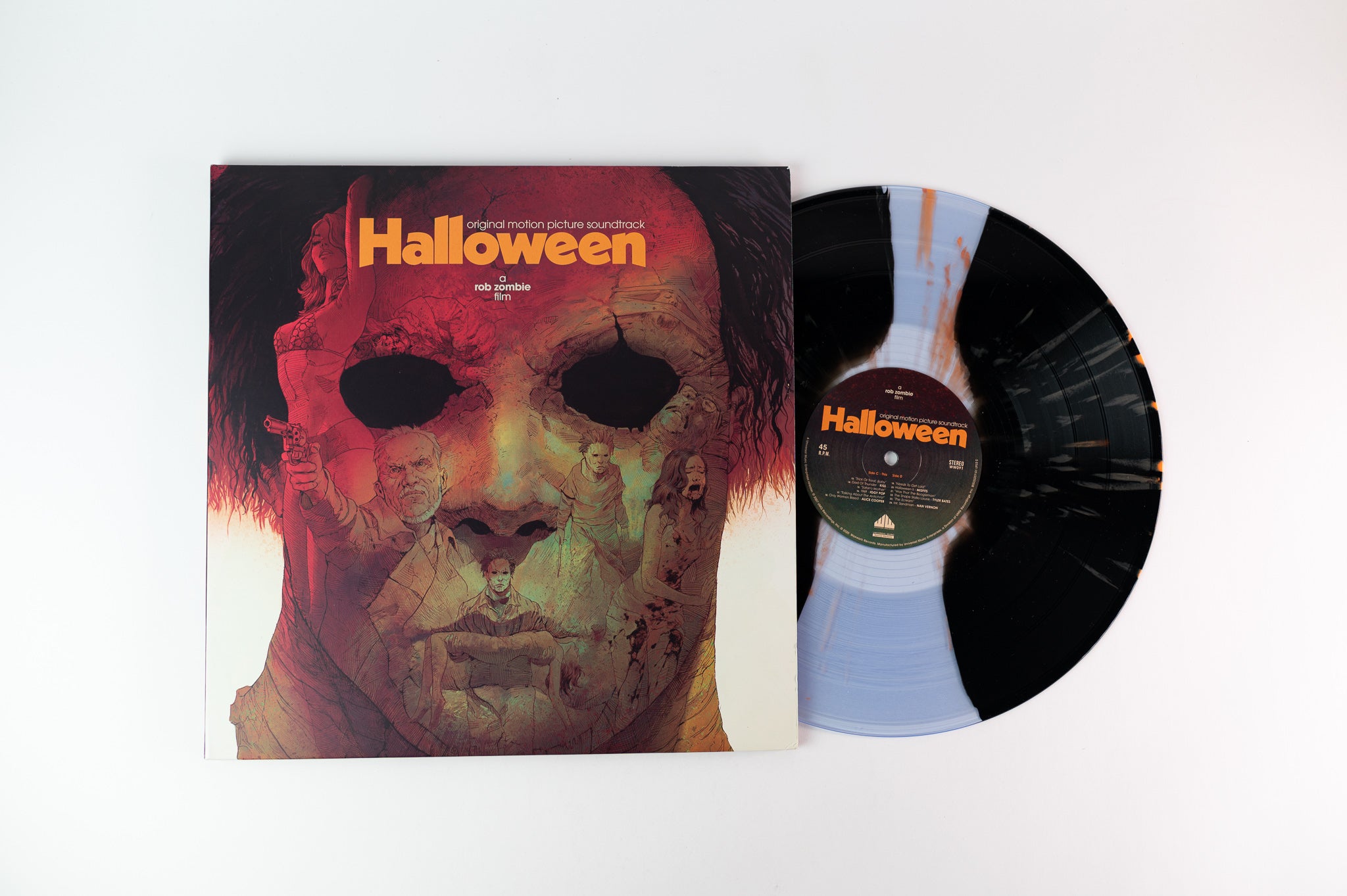 Various - Rob Zombie's Halloween (Original Motion Picture Soundtrack) on Waxwork Clear & Black Striped w/ Orange Splatter Reissue