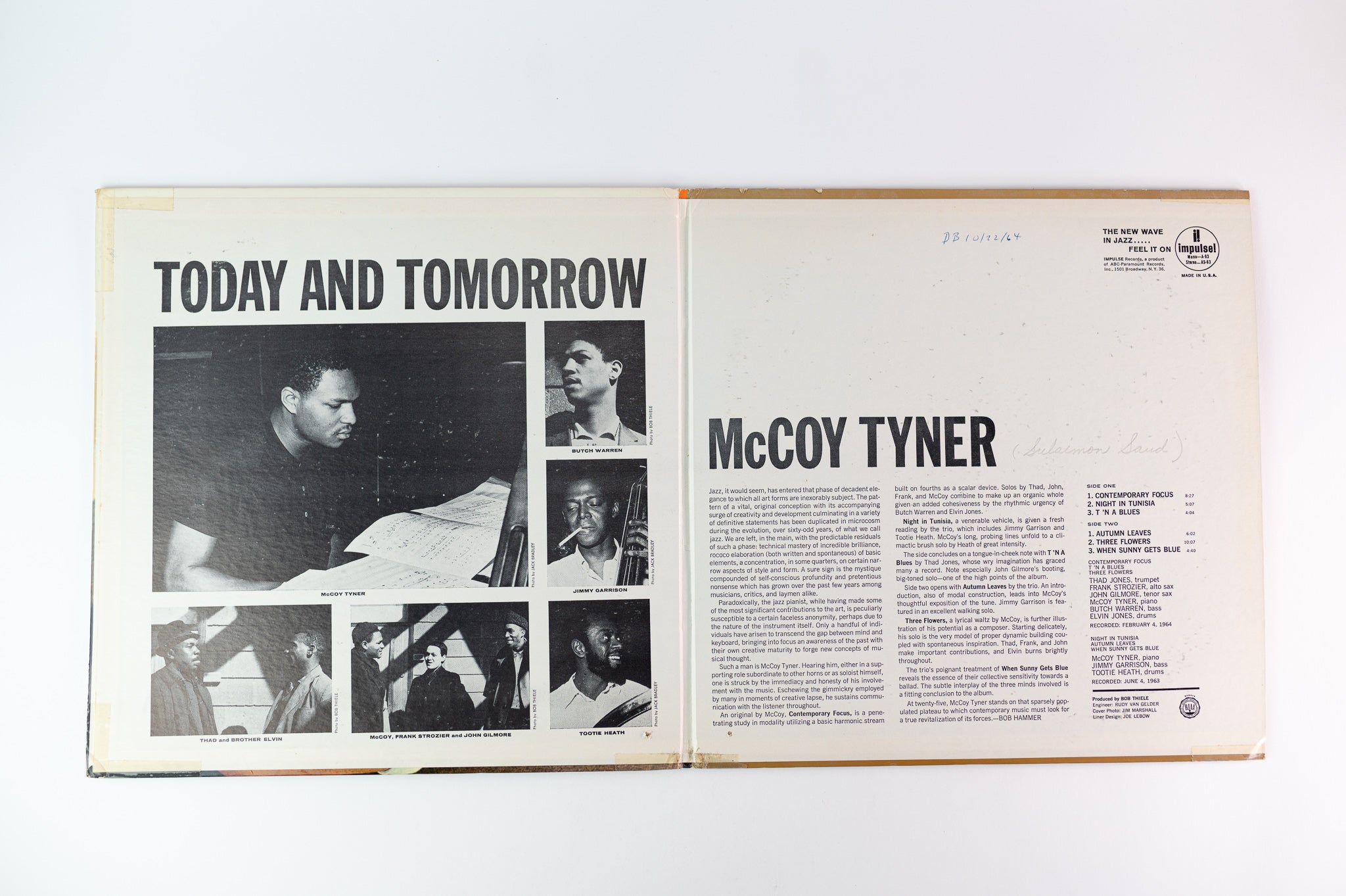 McCoy Tyner - Today And Tomorrow on Impulse Mono