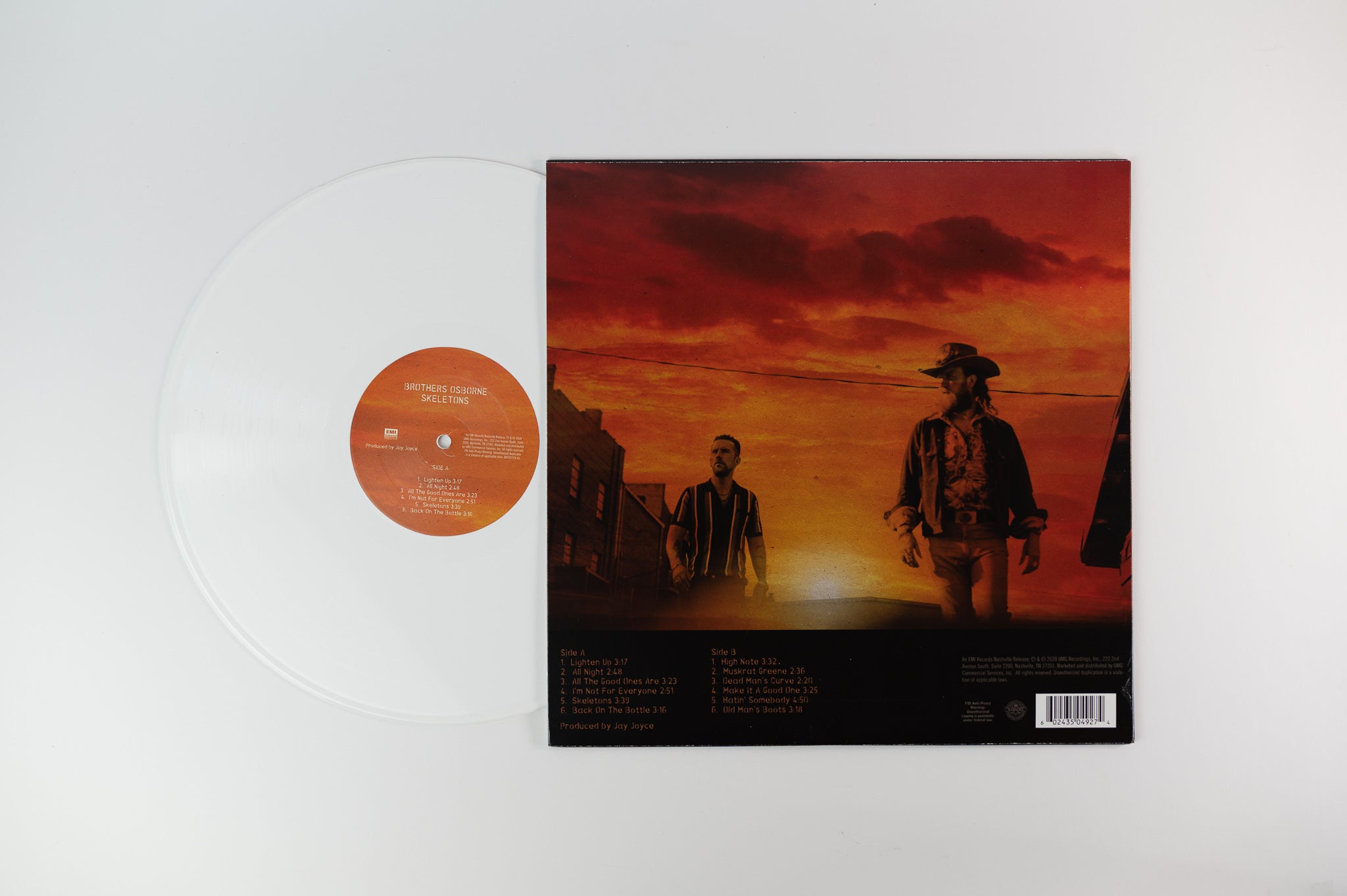 Brothers Osborne - Skeletons on EMI Nashville Indie Exclusive White Vinyl With Slipmat