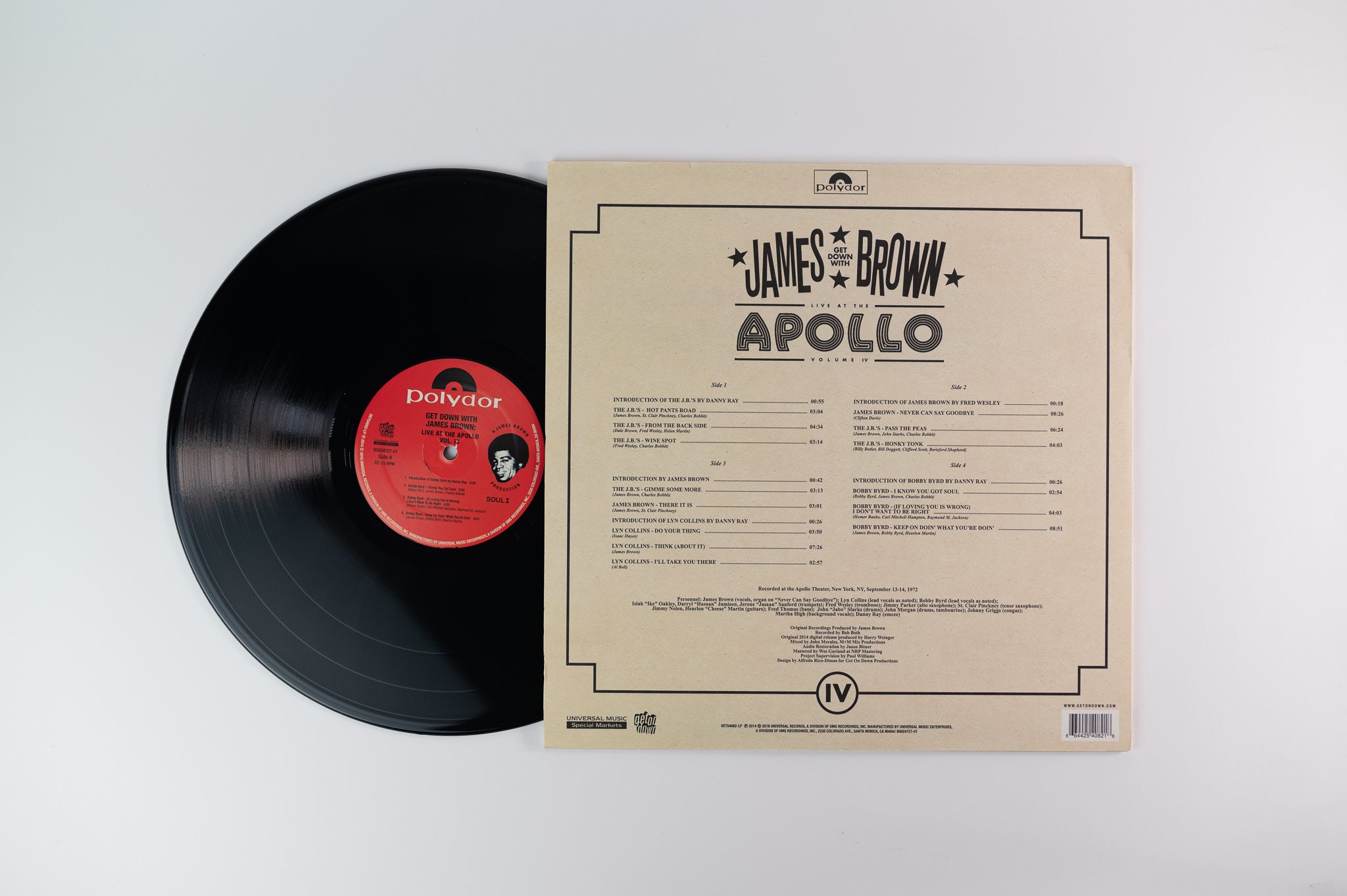 James Brown - Get Down With James Brown: Live At The Apollo Volume IV on Polydor RSD 2016