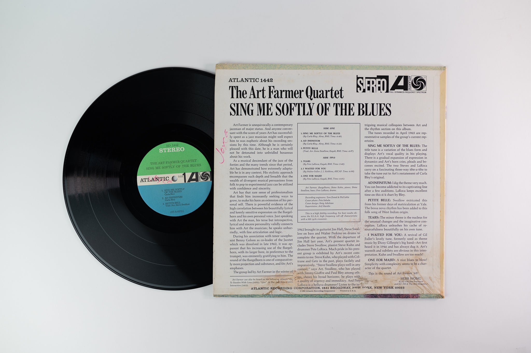 Art Farmer Quartet - Sing Me Softly Of The Blues on Atlantic Stereo