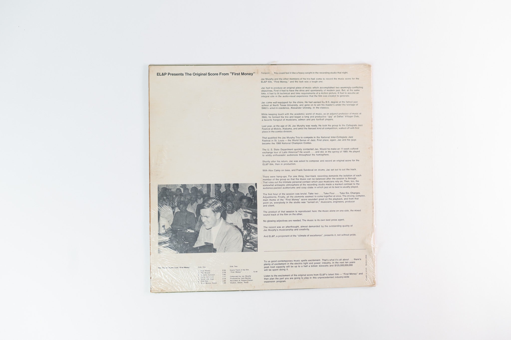 Jac Murphy - The Original Score From "First Money" Private Press Sealed