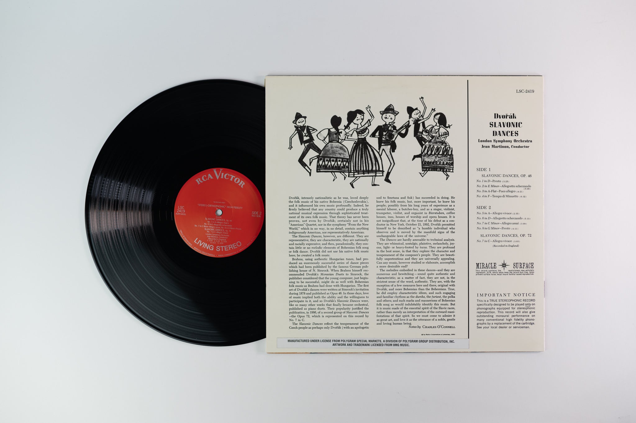Antonín Dvořák - Slavonic Dances Alto Classic Records 180 Gram Limited Reissue