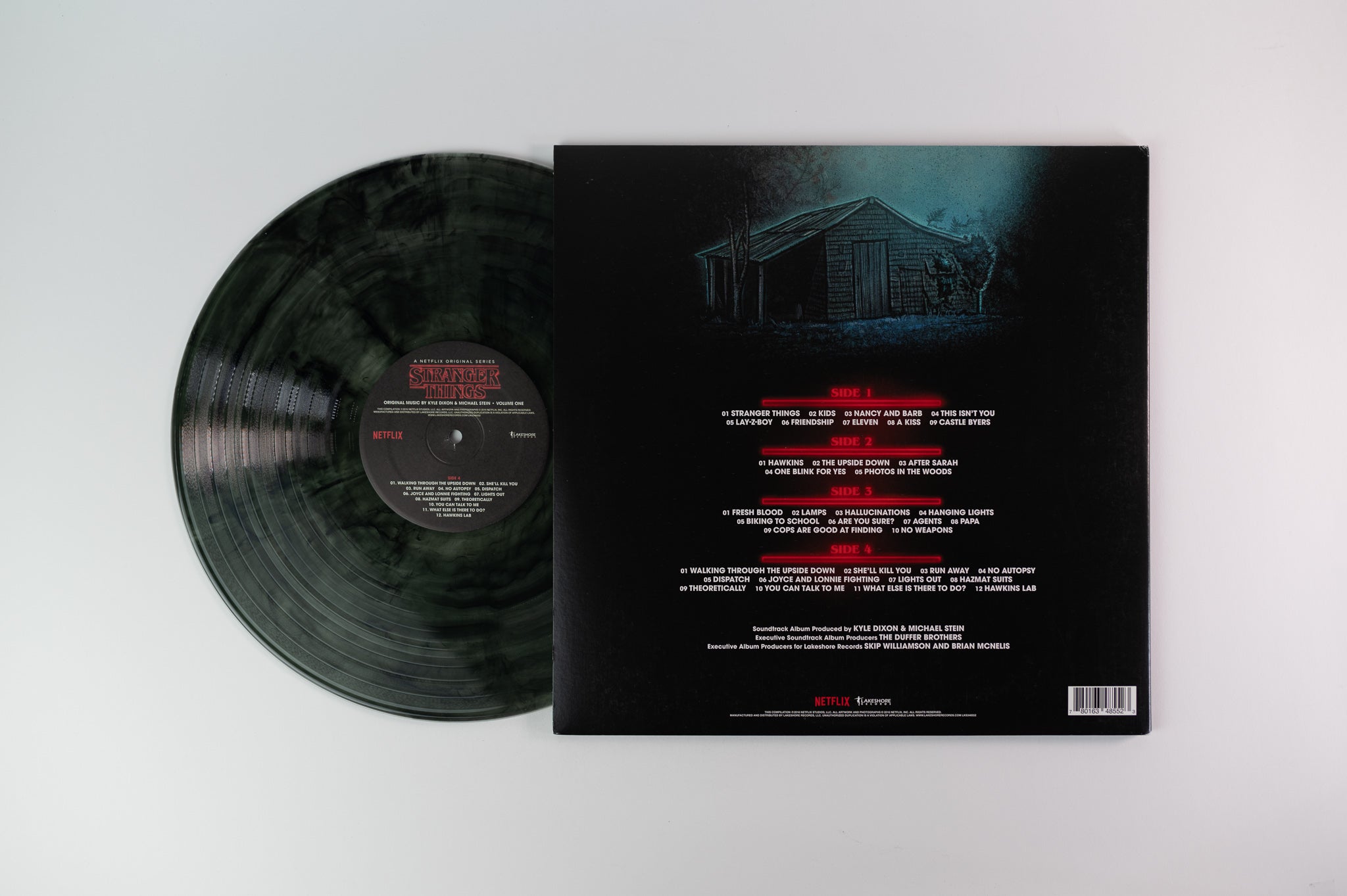 Kyle Dixon - Stranger Things - Volume One on Lake Shore Limited Clear Black Smoke Vinyl
