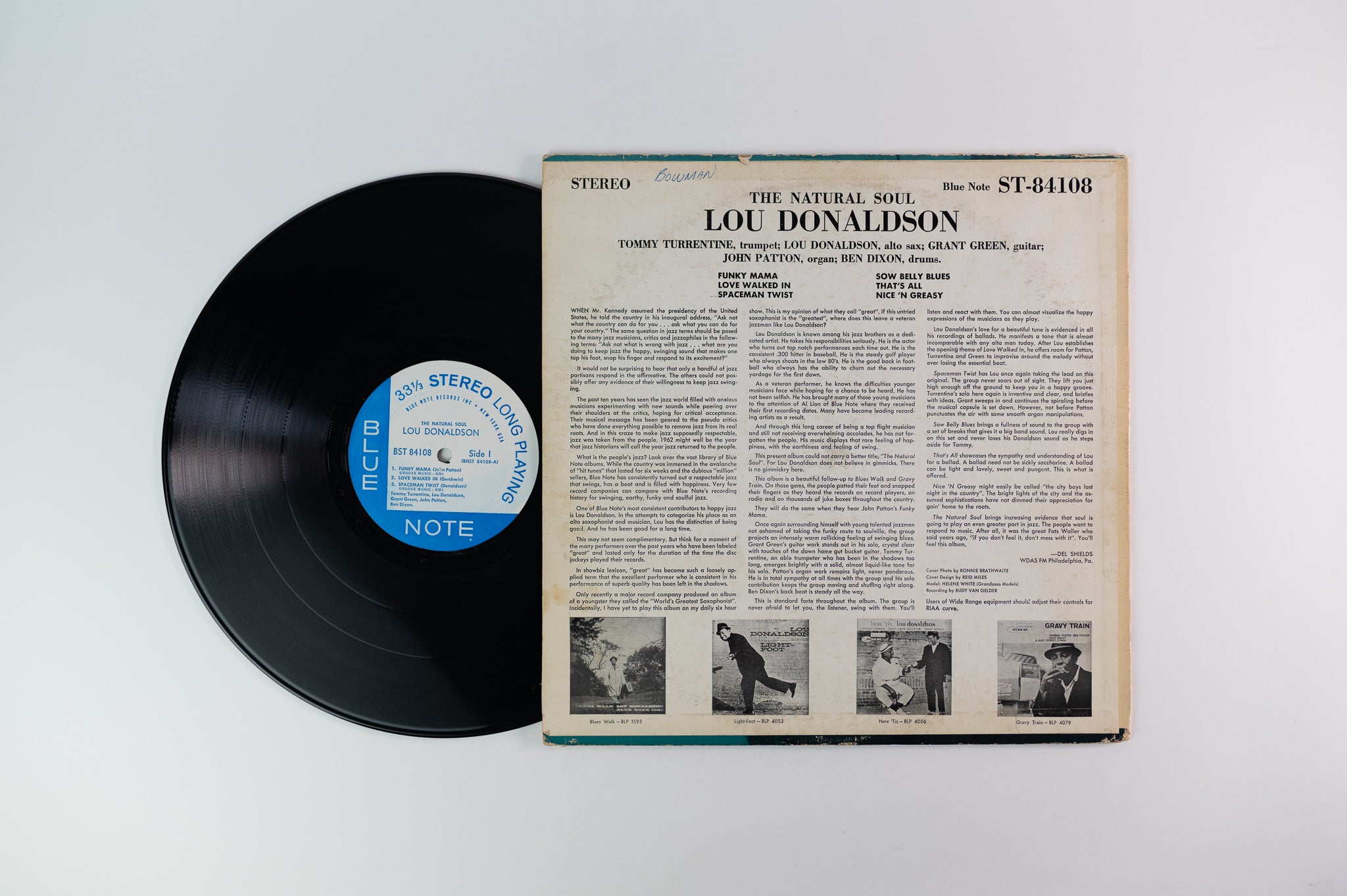 Lou Donaldson - The Natural Soul on Blue Note 84108 NY