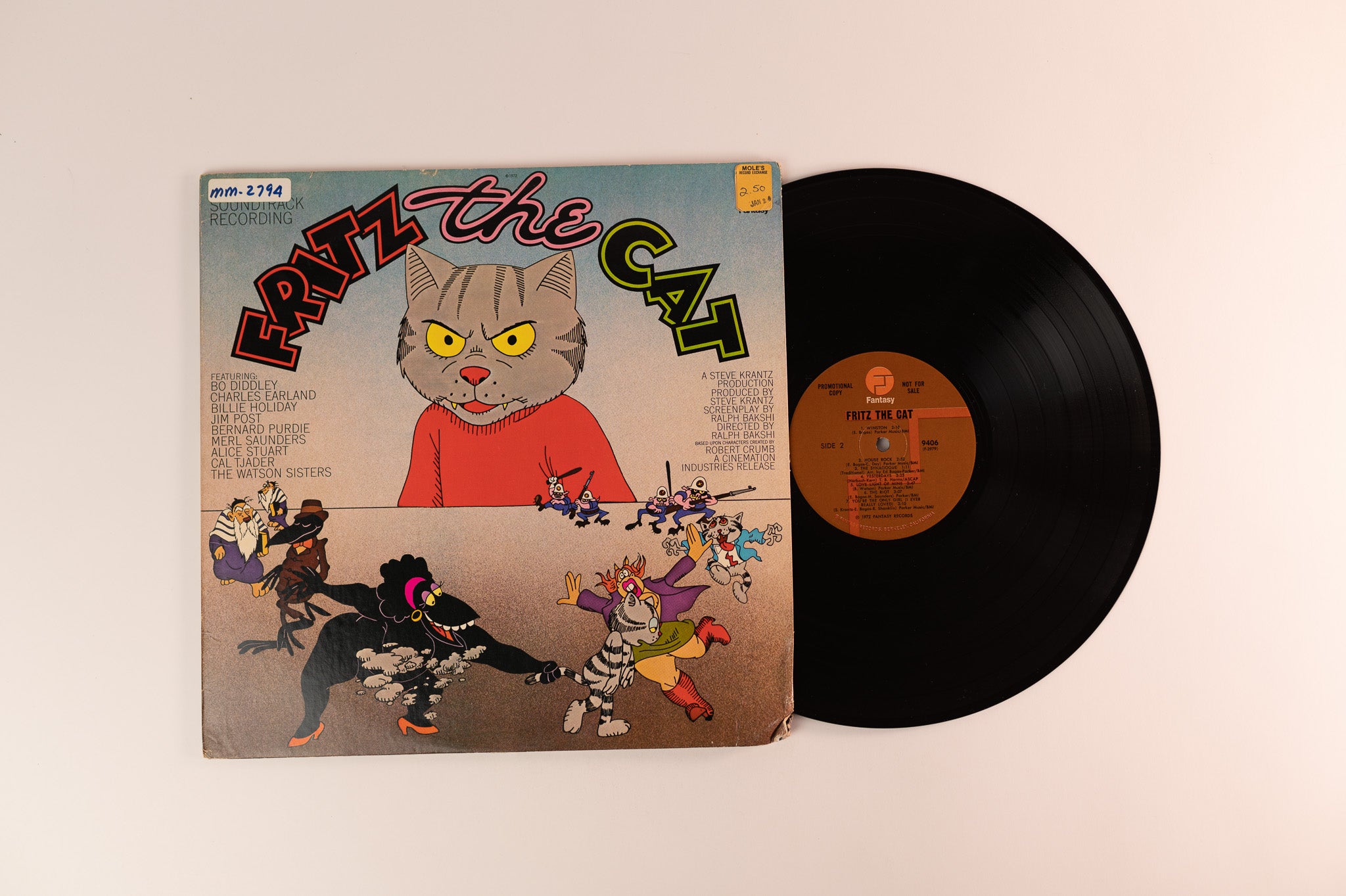 Various - Fritz The Cat (Original Soundtrack Recording) on Fantasy Promo