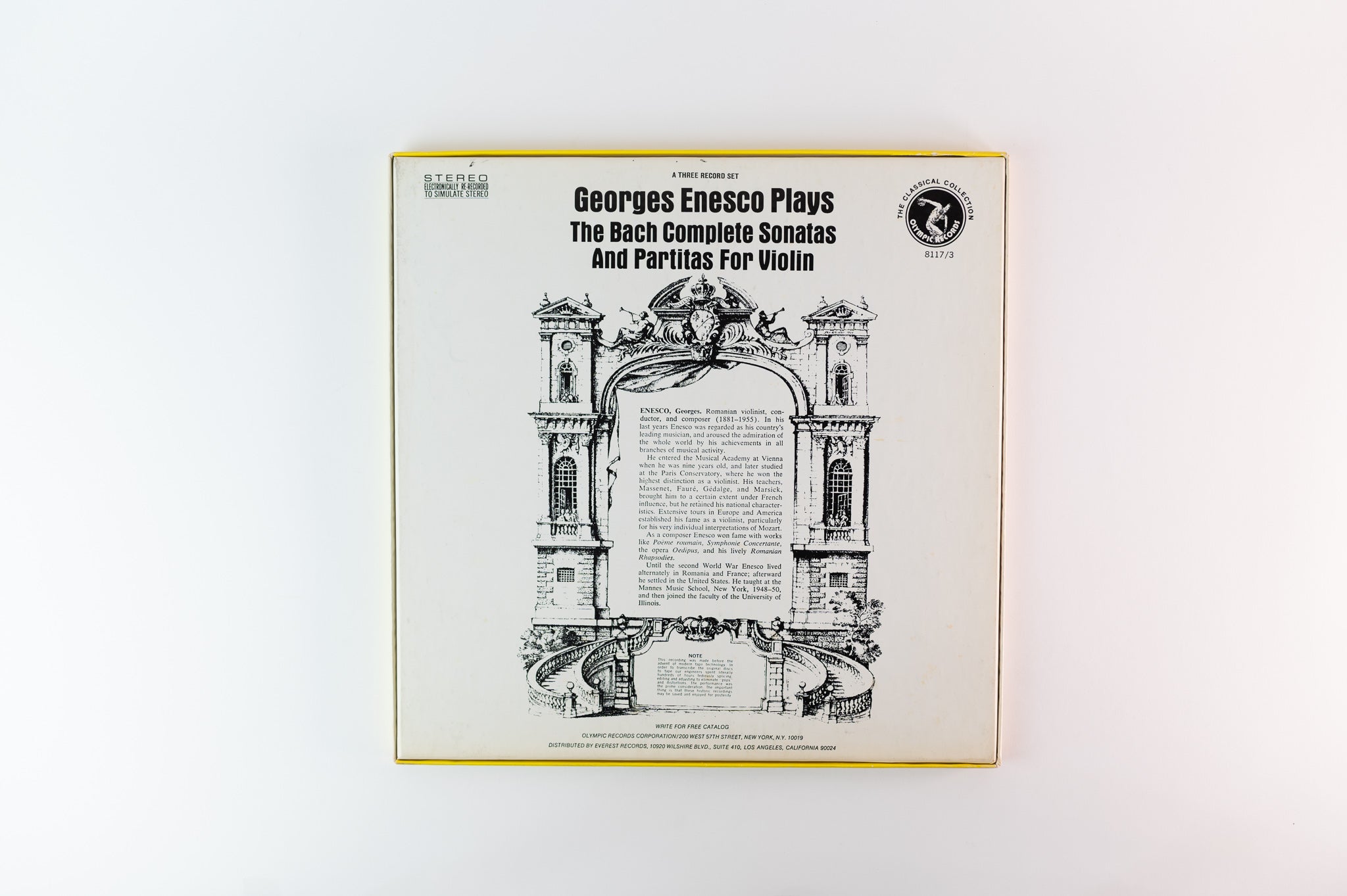 Johann Sebastian Bach, Georges Enesco  - The Bach Complete Sonatas And Partitas For Violin on Olympic