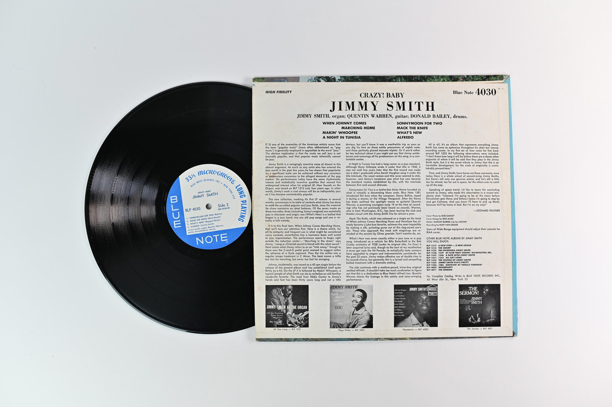 Jimmy Smith - Crazy! Baby on Blue Note Mono Has W 63rd and New York Labels