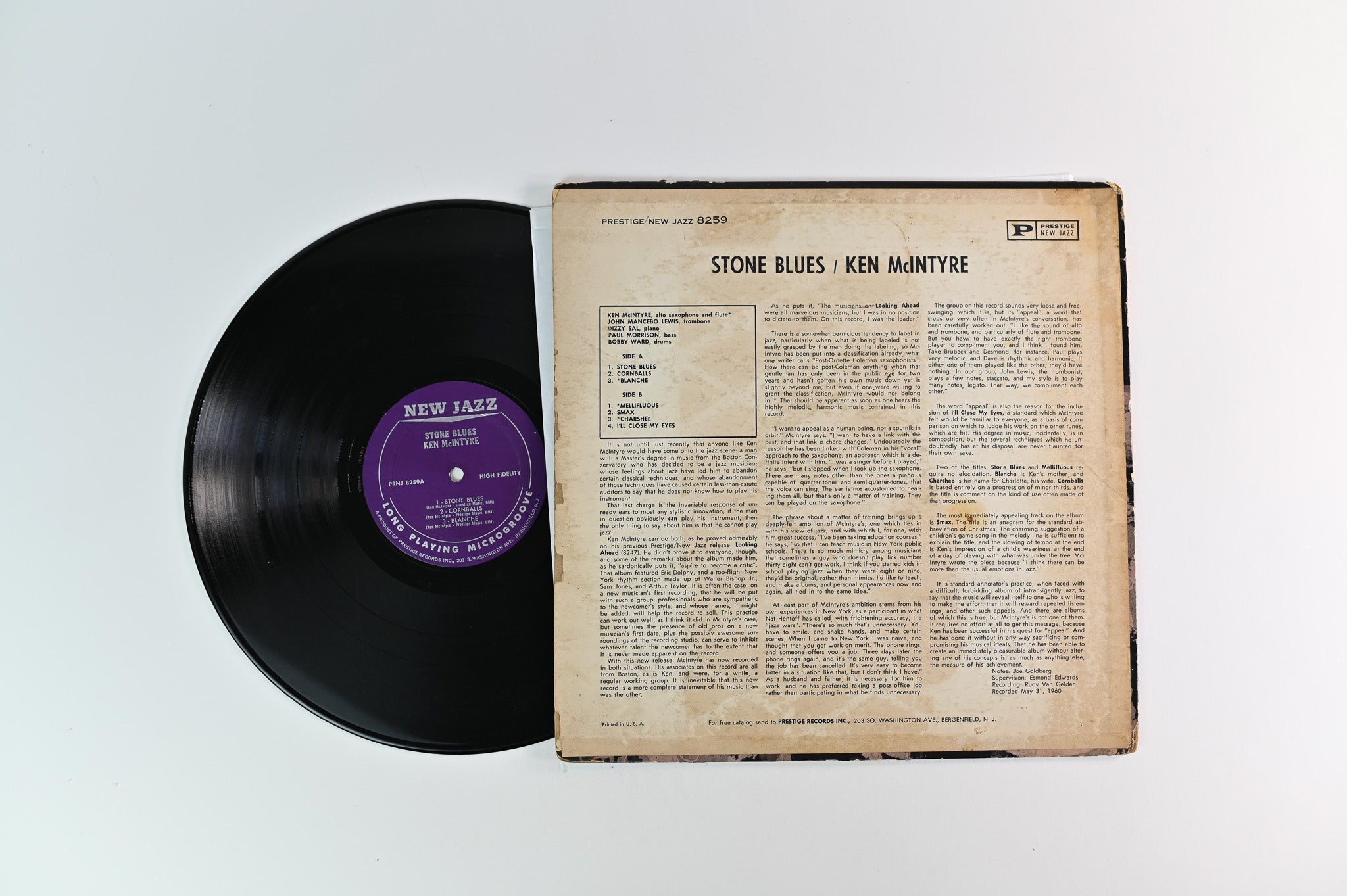 Ken McIntyre - Stone Blues on New Jazz Mono Deep Groove