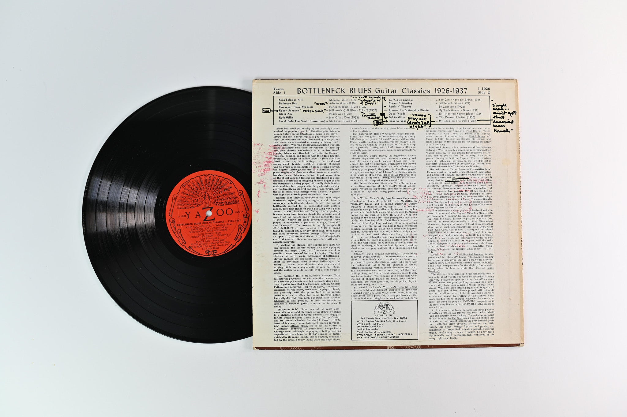 Various - Country Blues Bottleneck Guitar Classics 1926-1937 on Yazoo