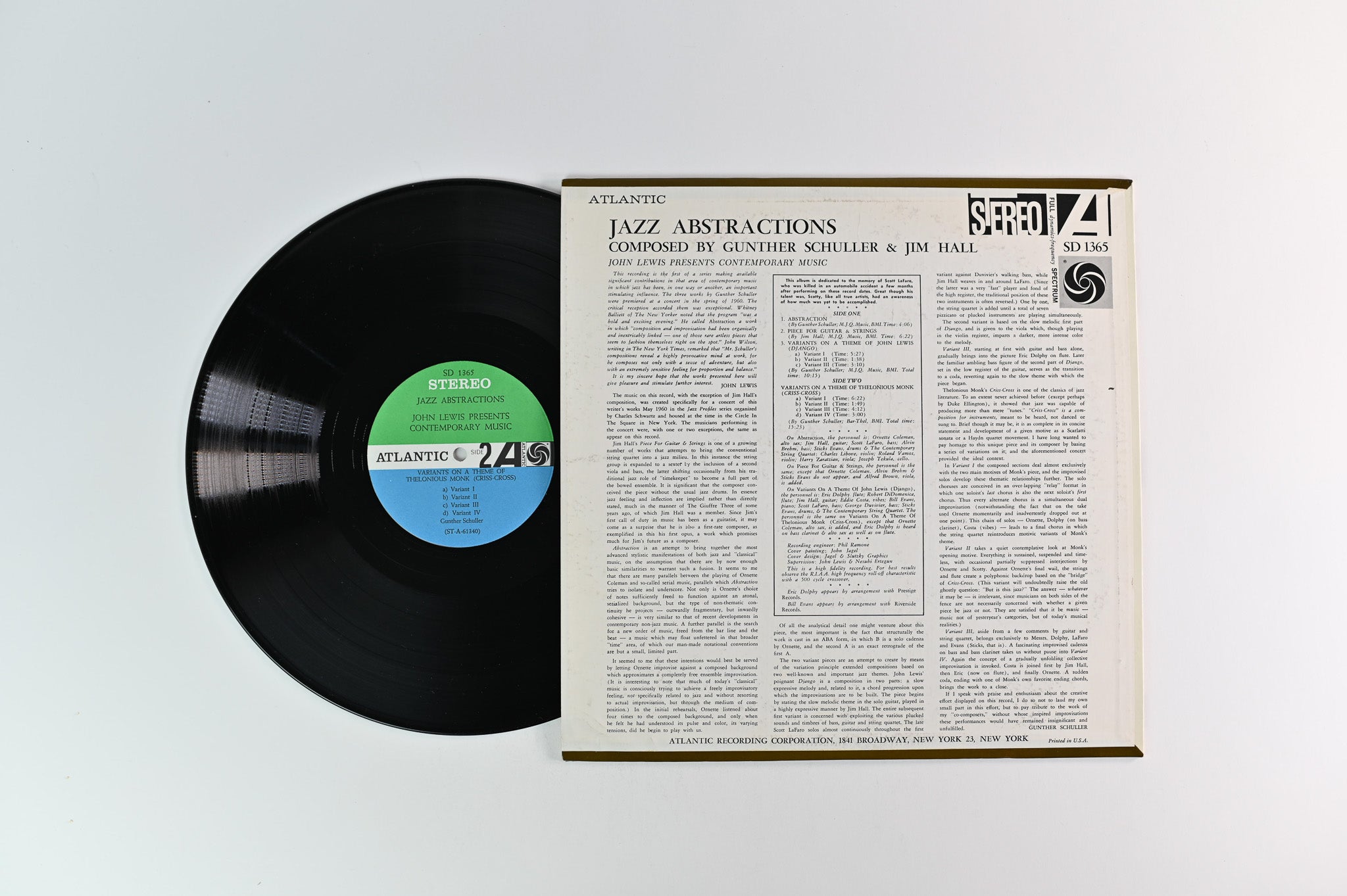 John Lewis - Jazz Abstractions on Atlantic Stereo