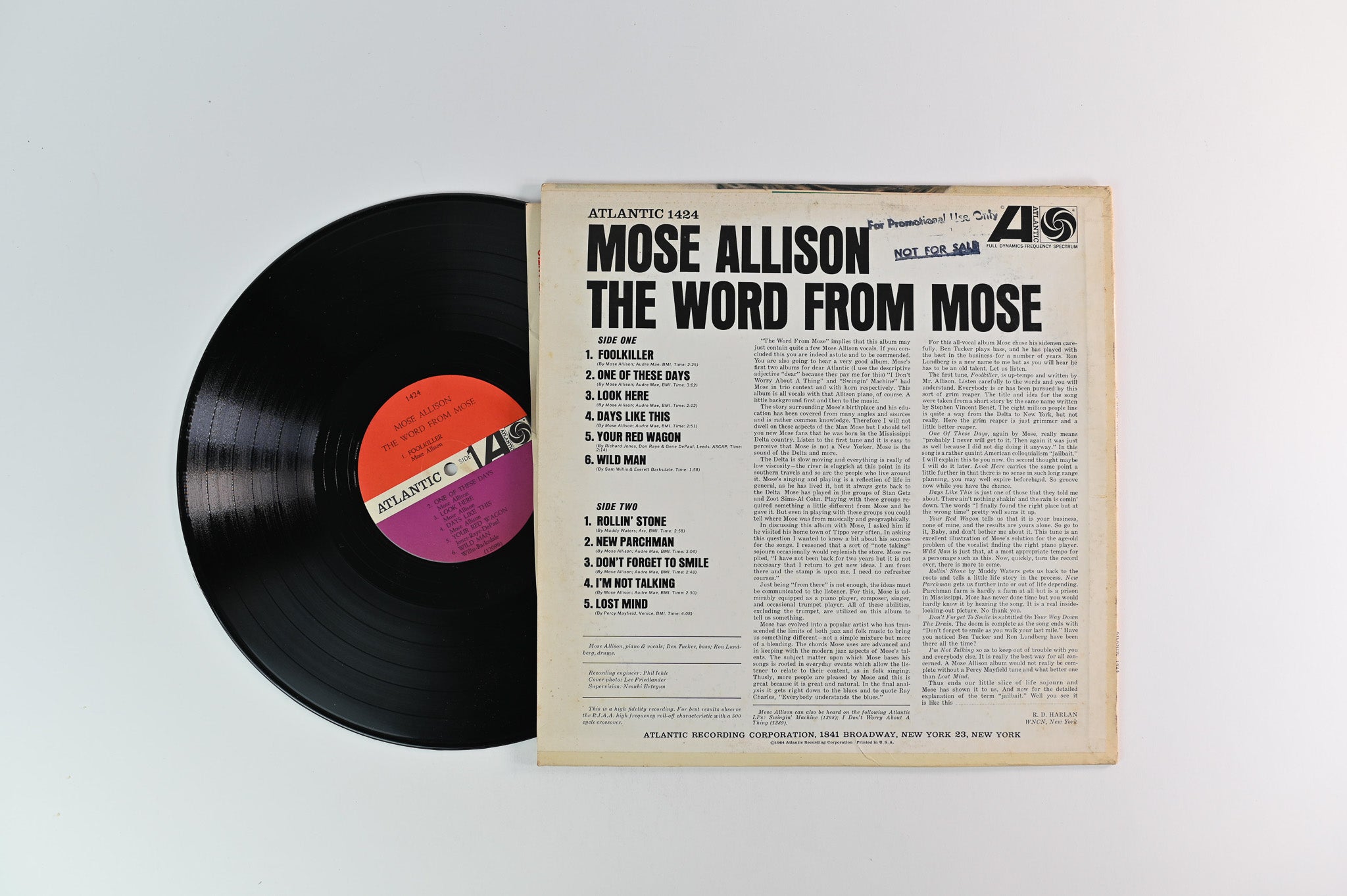 Mose Allison - The Word From Mose on Atlantic Mono