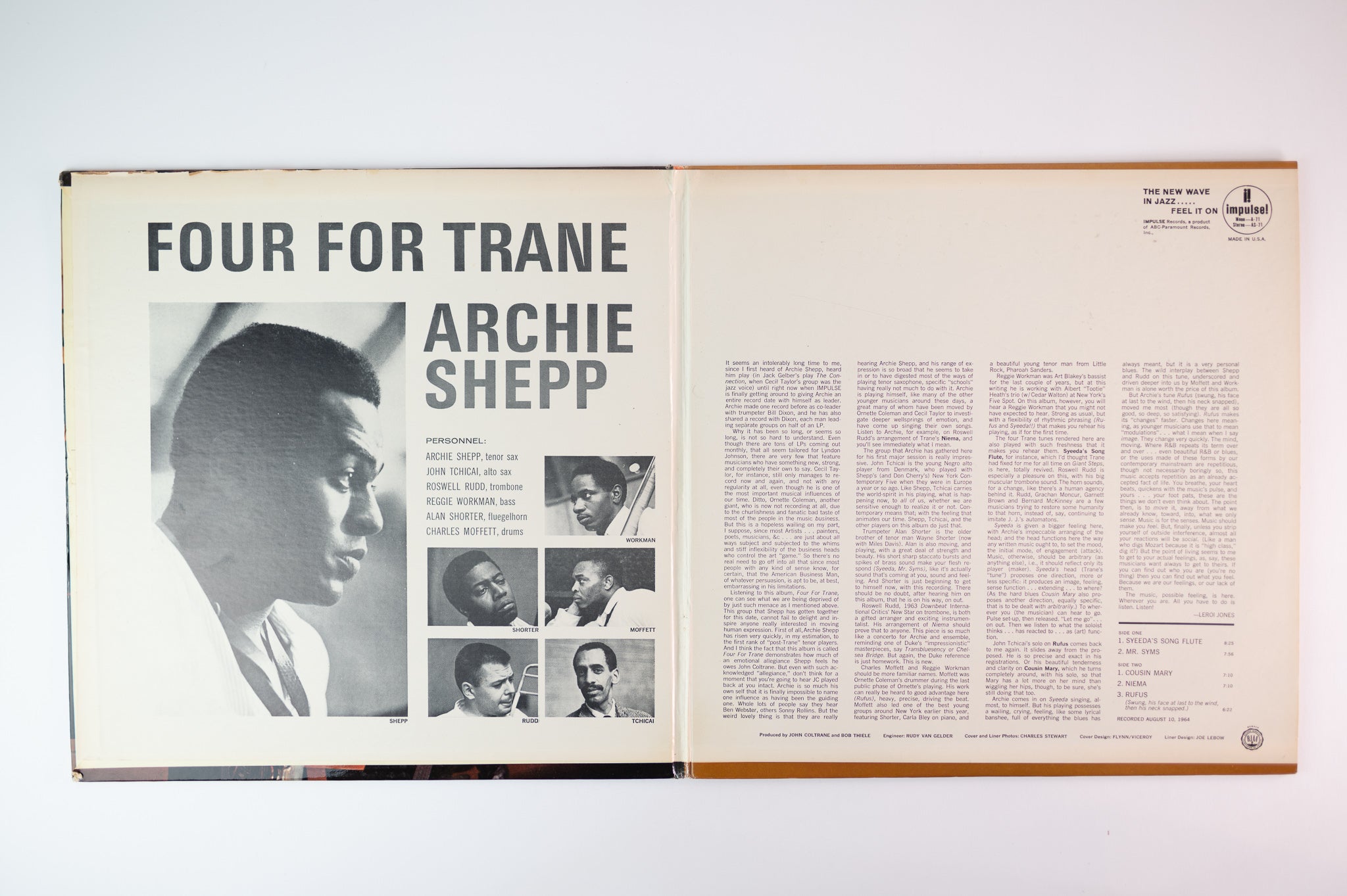 Archie Shepp - Four For Trane on ABC Impulse 1968 Second Pressing