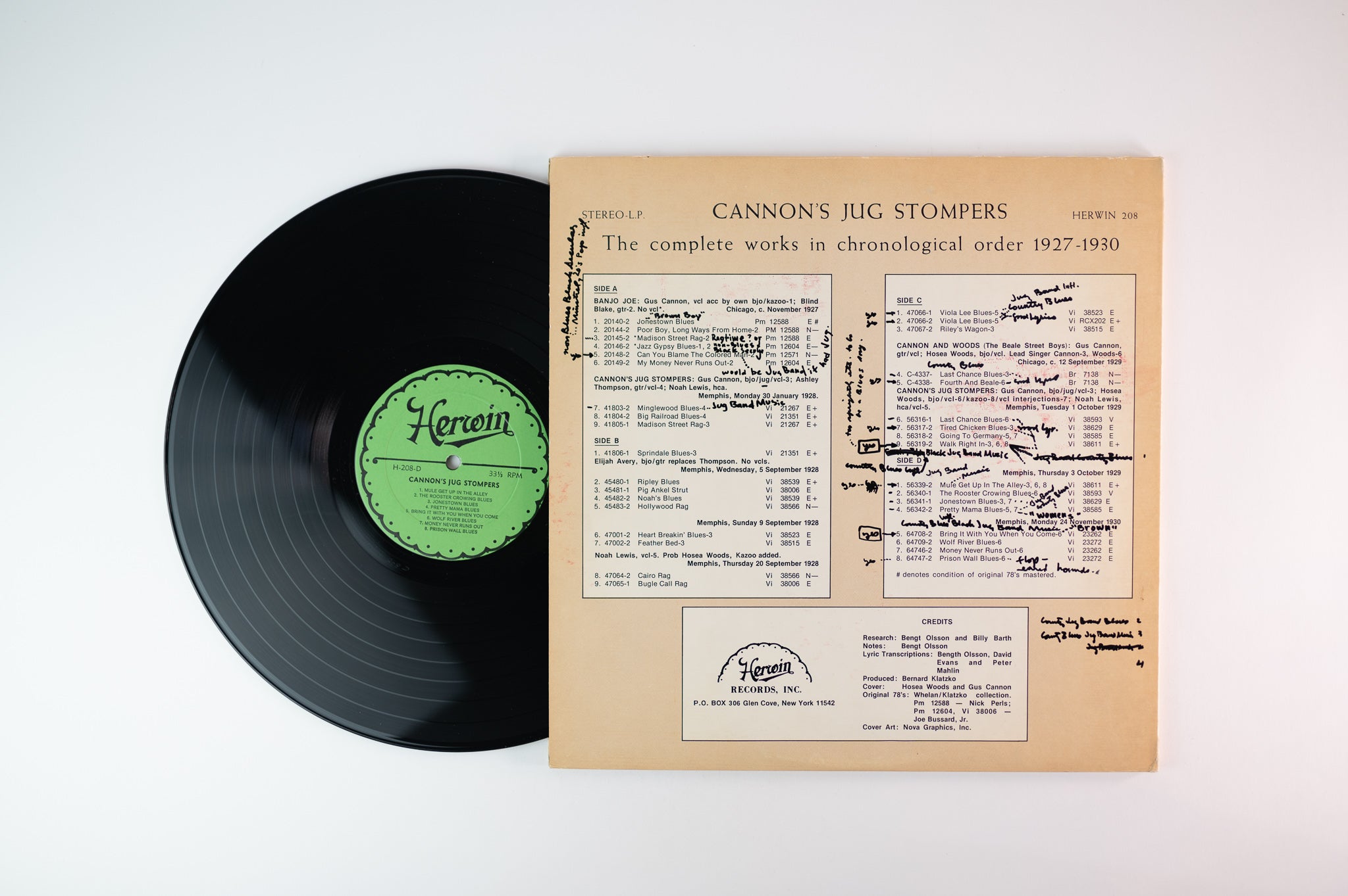 Cannon's Jug Stompers - The Complete Works In Chronological Order 1927-1930 on Herwin