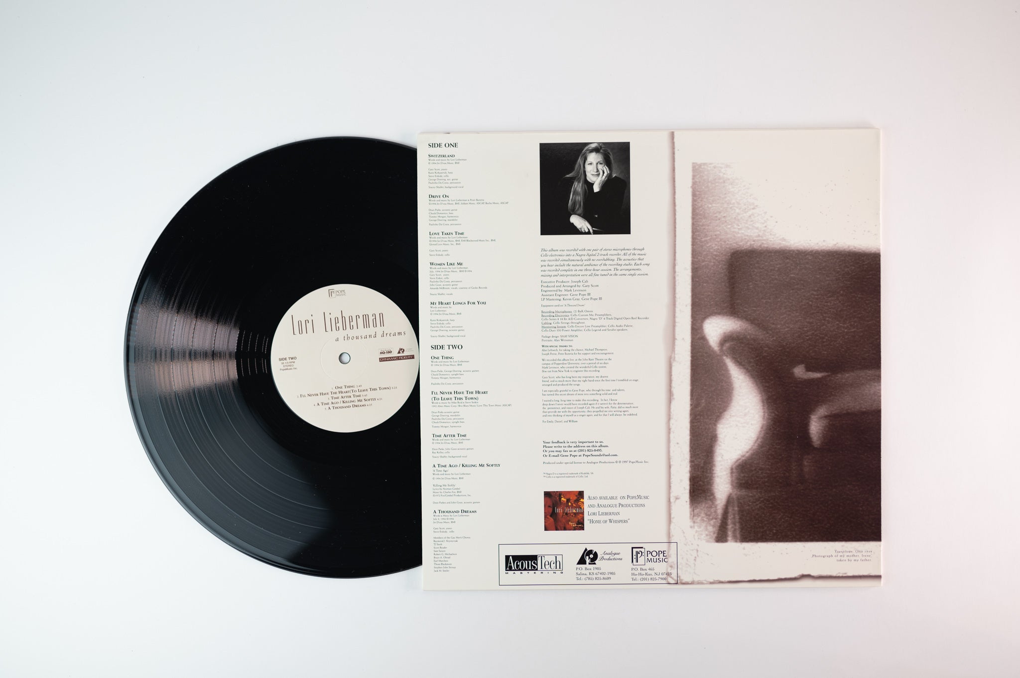Lori Lieberman - A Thousand Dreams on Pope Analogue Production 180 Gram Vinyl