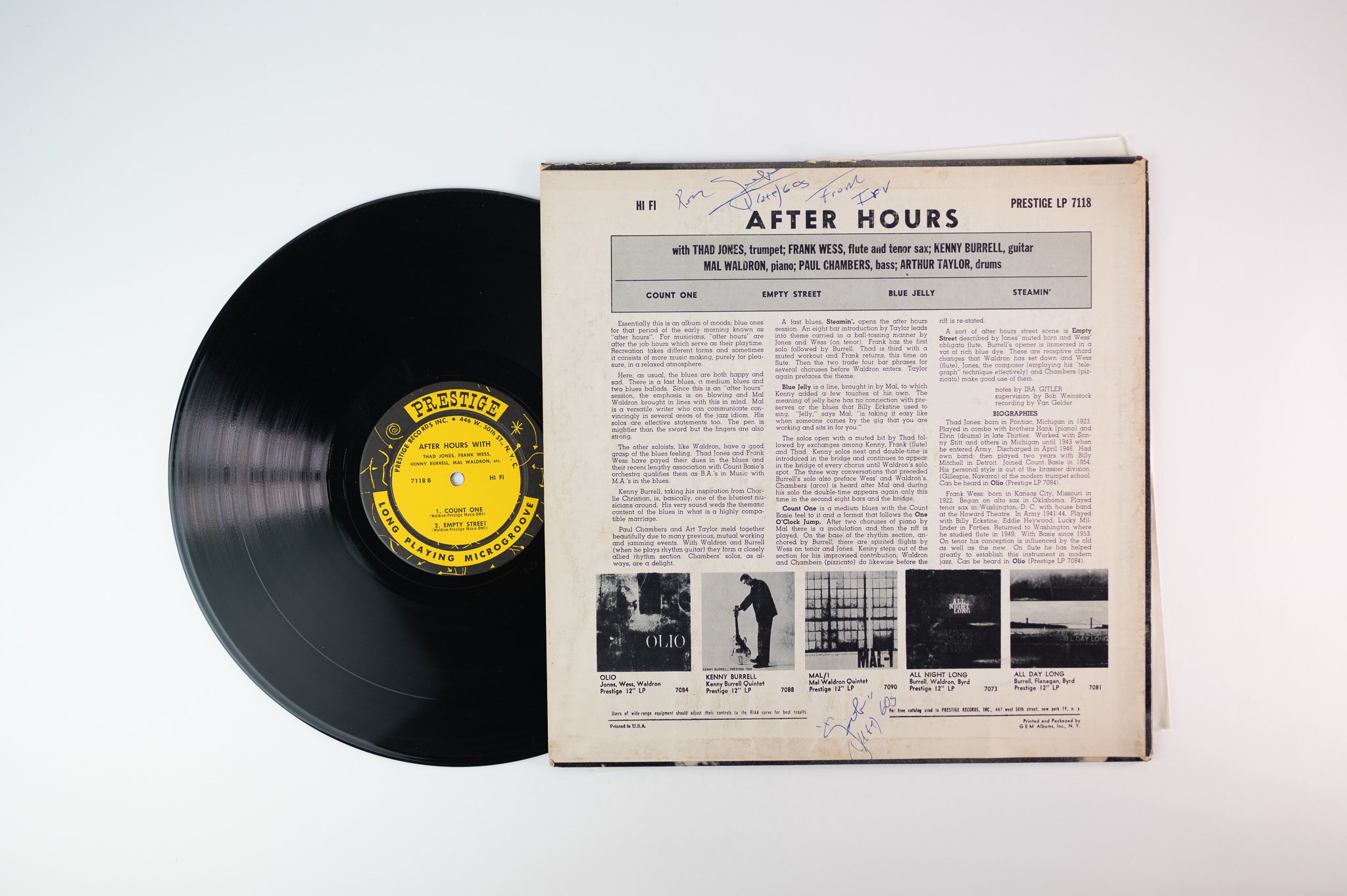 Thad Jones - After Hours on Prestige Mono Deep Groove W 50th