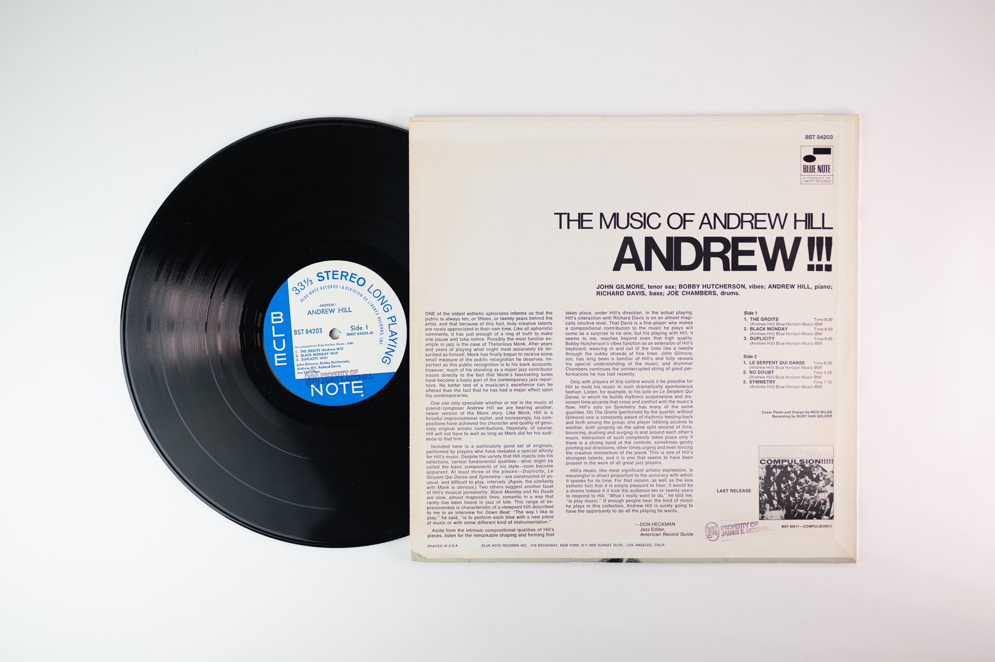 Andrew Hill - Andrew!!! on Blues Note Stereo Liberty