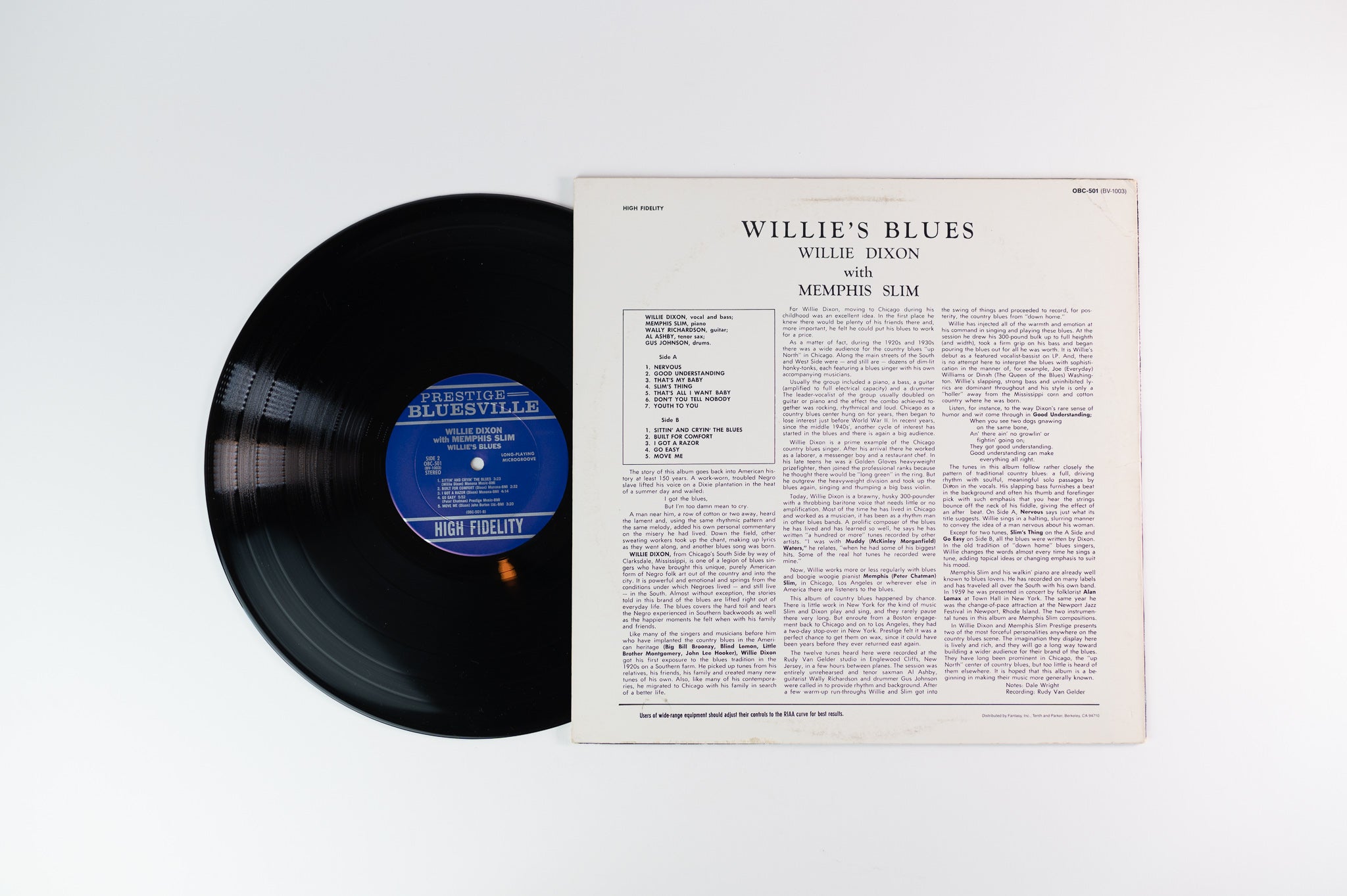 Willie Dixon - Willie's Blues on Prestige Bluesville OJC Reissue