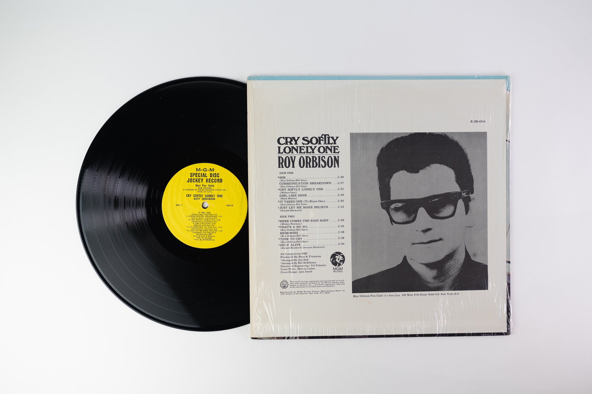 Roy Orbison - Cry Softly Lonely One on MGM Mono Promo
