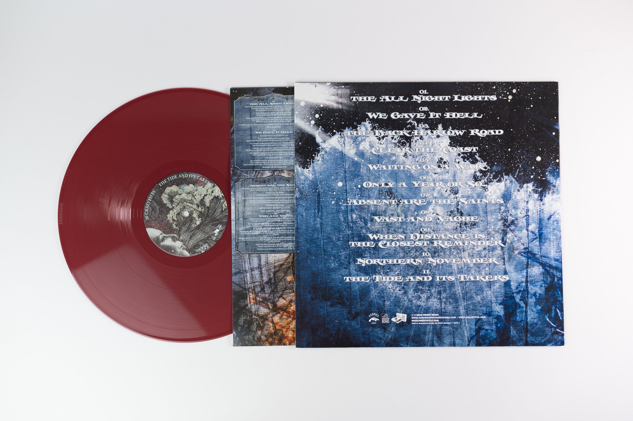 36 Crazyfists - The Tide And Its Takers on Suburban Red Vinyl