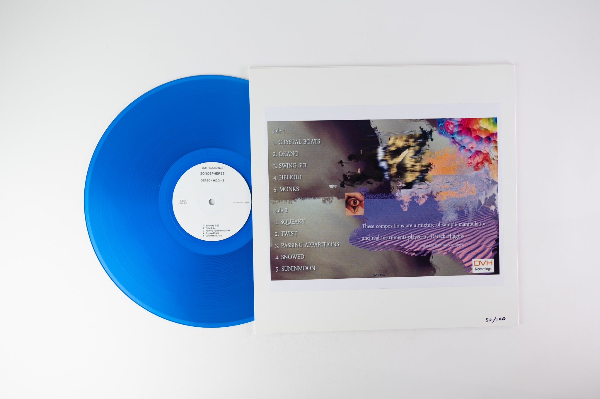 Dereck Higgins - Sonospheres on DVH Limited Blue Translucent Vinyl