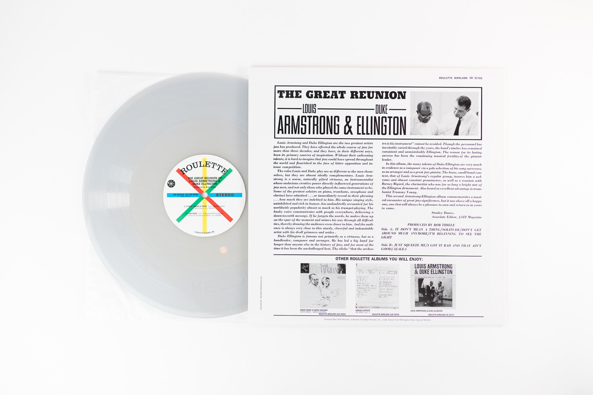 Louis Armstrong - The Great Reunion Classic Records 200 Gram Clear Vinyl Box Set