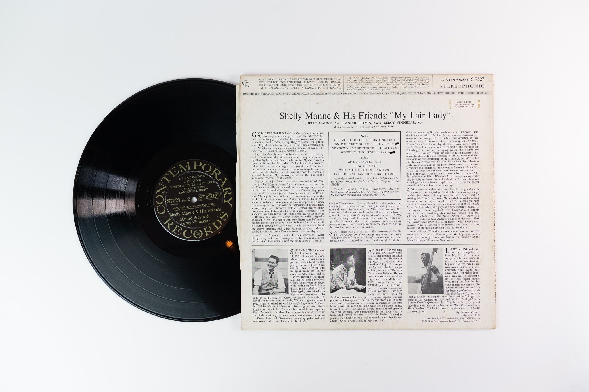 Shelly Manne & His Friends - Modern Jazz Performances Of Songs From My Fair Lady on Contemporary Stereo Deep Groove