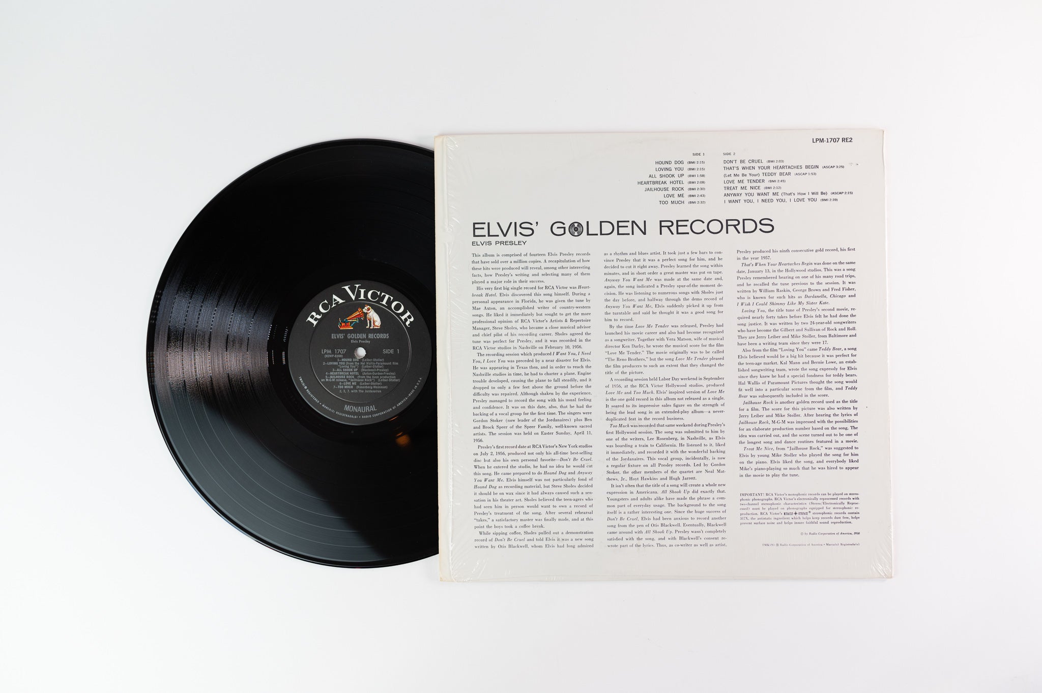 Elvis Presley - Elvis' Golden Records on RCA Mono LPM-1707 Repress