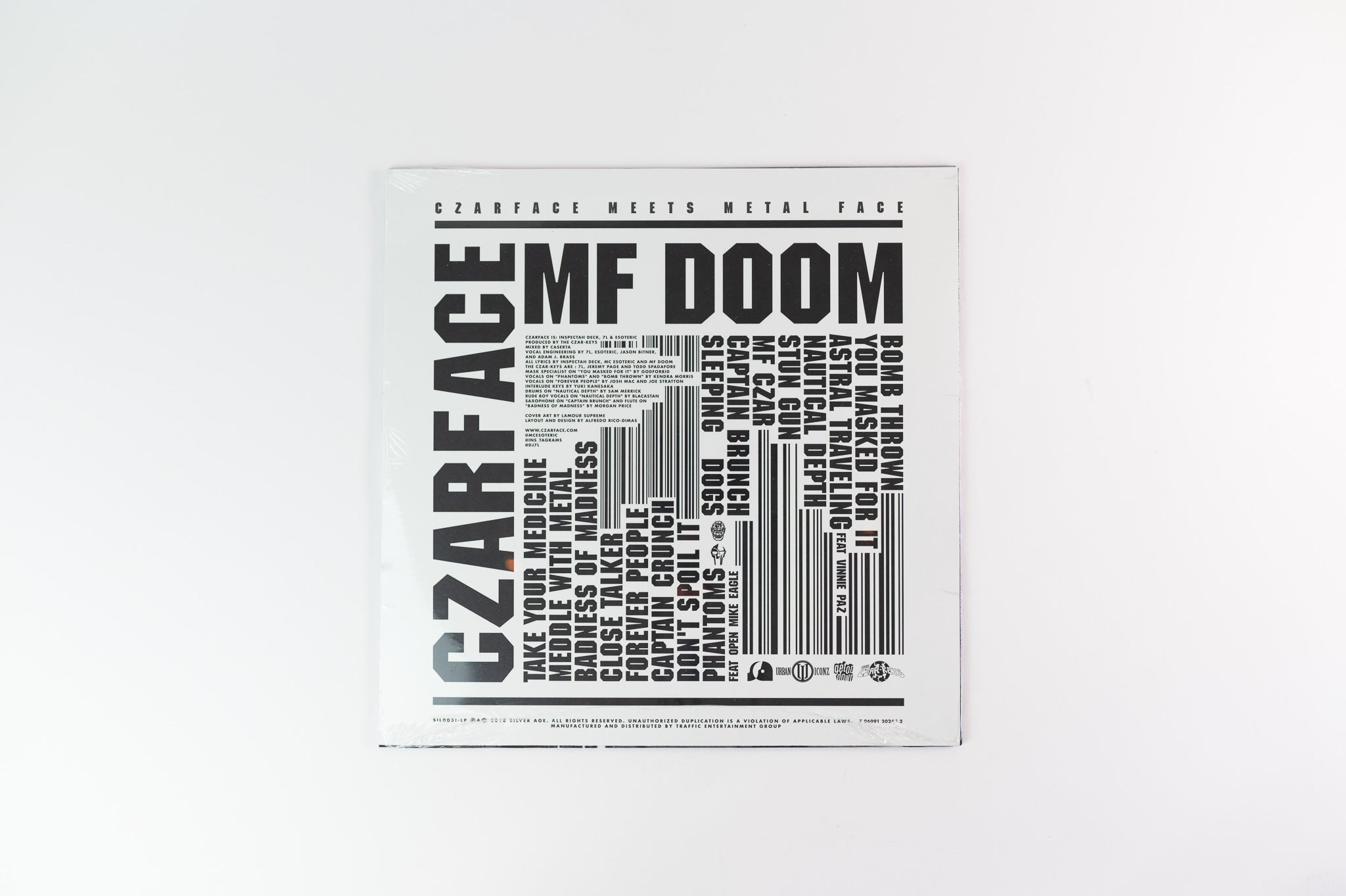Czarface & MF Doom - Czarface Meets Metal Face on Silver Age Ltd White Vinyl Repress