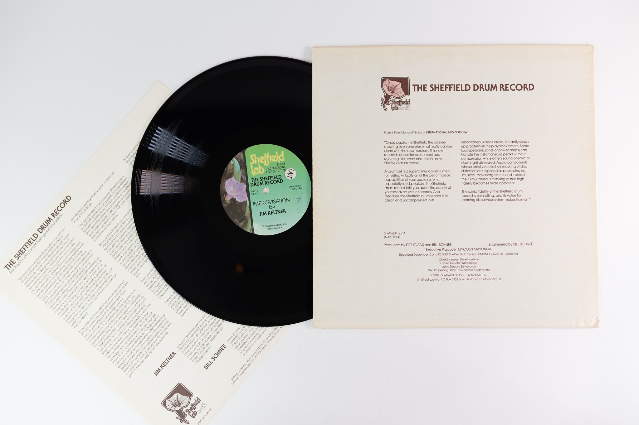 Jim Keltner「The Sheffield Drum Record」LP（12インチ）/Sheffield