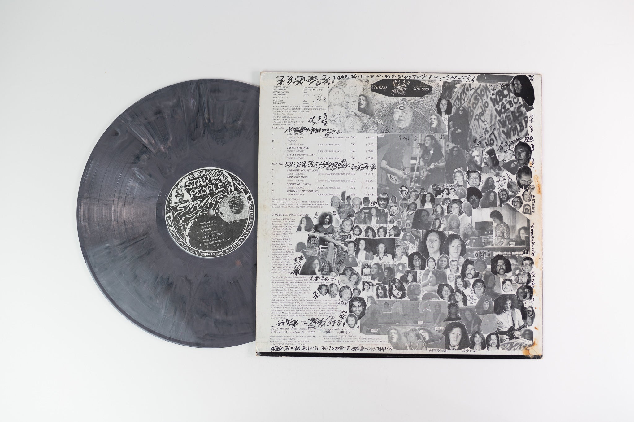 Terry Brooks & Strange - To Earth With Love on Star People Records Inc. - Grey splatter vinyl
