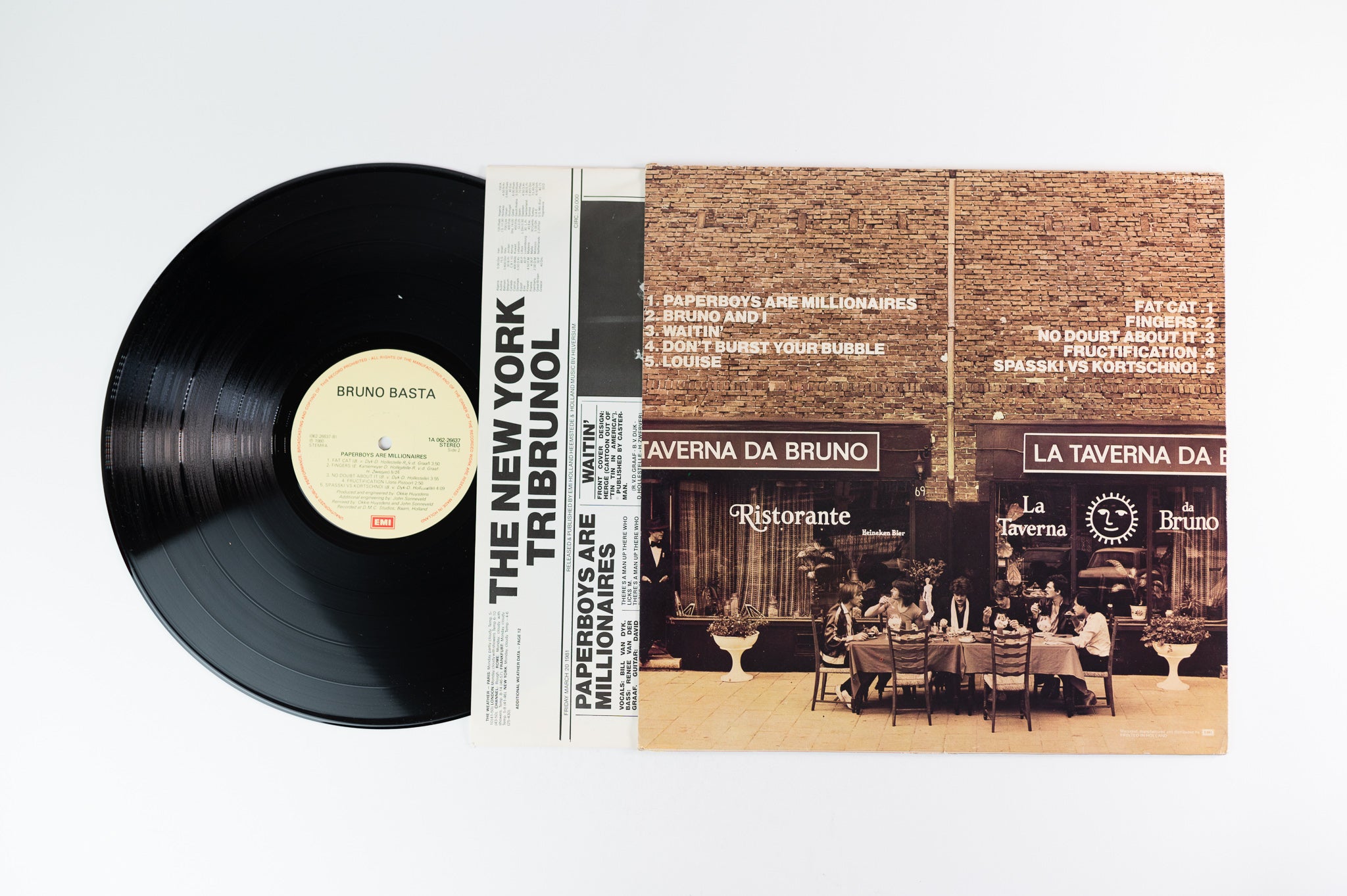 Bruno Basta! - Paperboys Are Millionaires on EMI Dutch Pressing