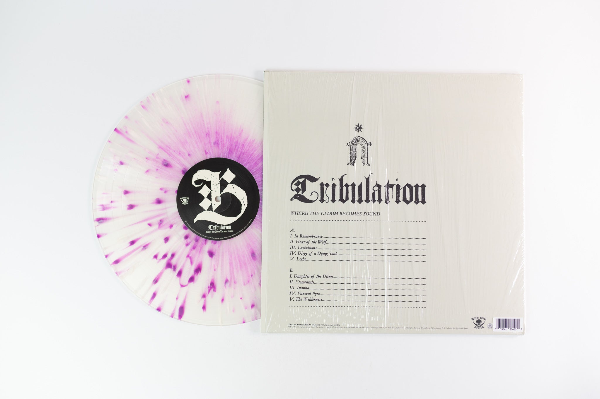 Tribulation - Where The Gloom Becomes Sound on Metal Blade Records - Clear w/ Bone White & Purple Splatter Colored Vinyl