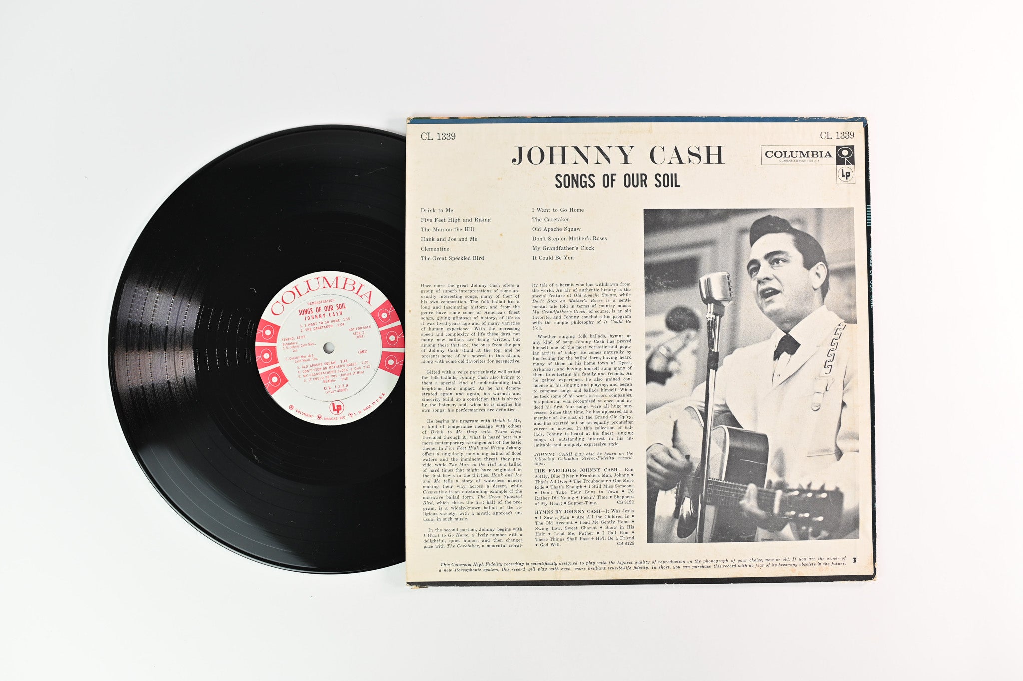 Johnny Cash - Songs Of Our Soil on Columbia Mono 6 Eye Promo