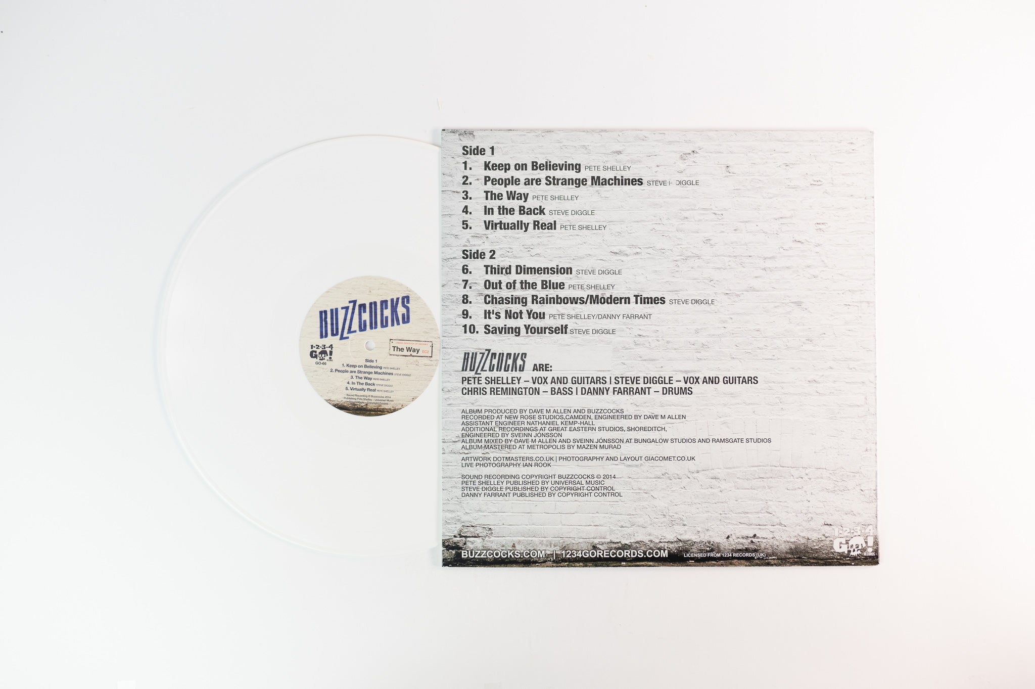 Buzzcocks - The Way on 1-2-3-4 Go! Records - White Vinyl