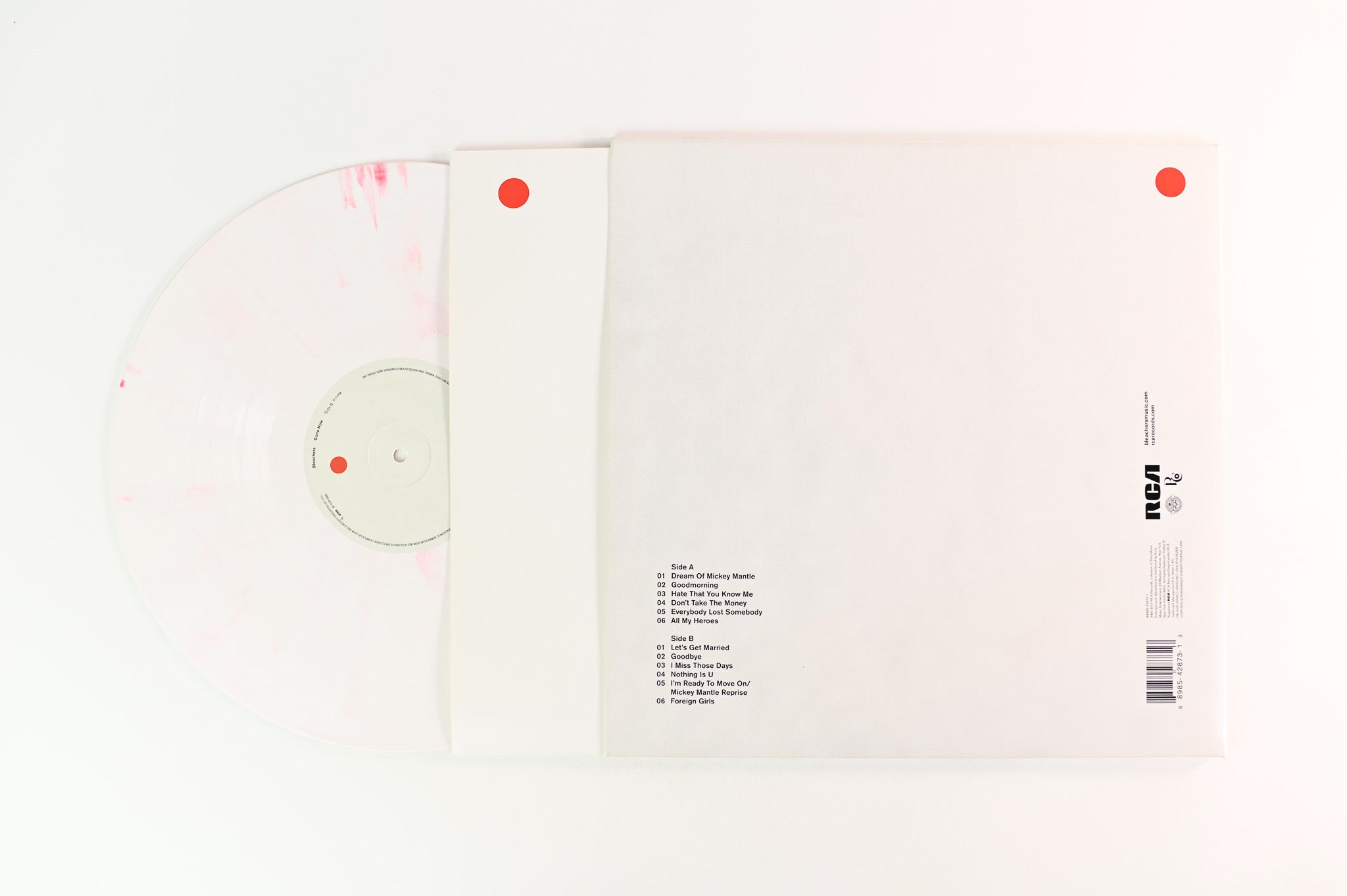 Bleachers - Gone Now on RCA Limited White With Red Marble