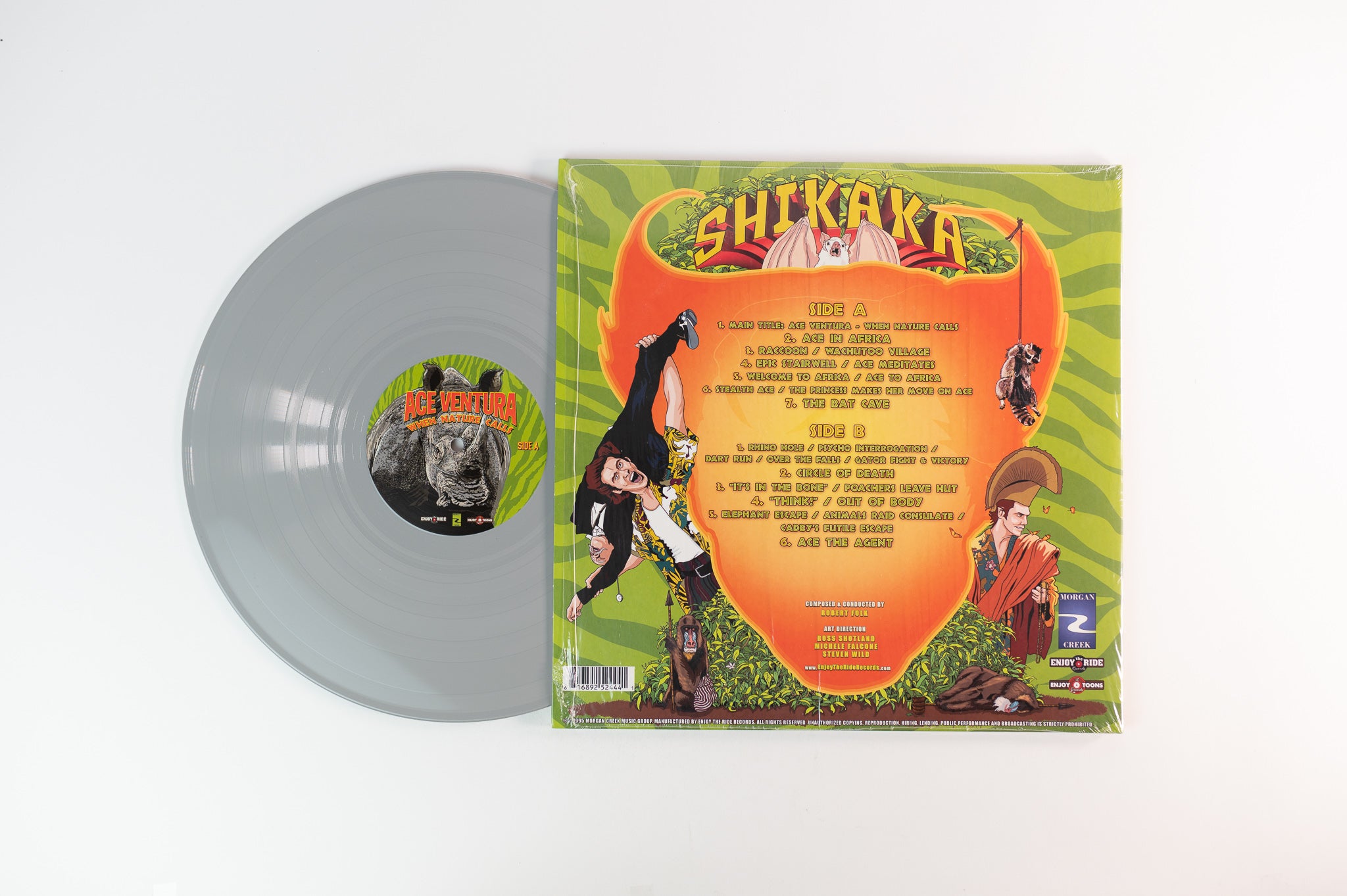 Robert Folk - Ace Ventura: When Nature Calls (Original Motion Picture Score) on Enjoy The Ride Records - "Rhino Grey" Colored Vinyl