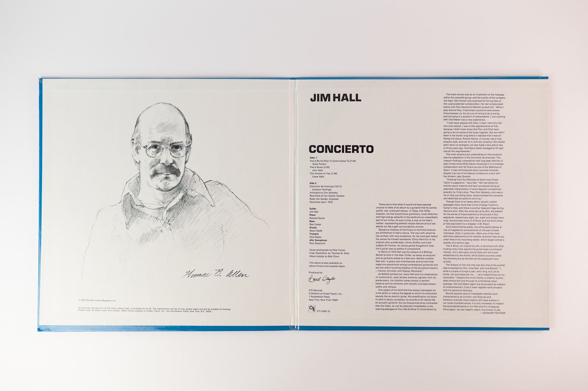 Jim Hall - Concierto on CTI Records